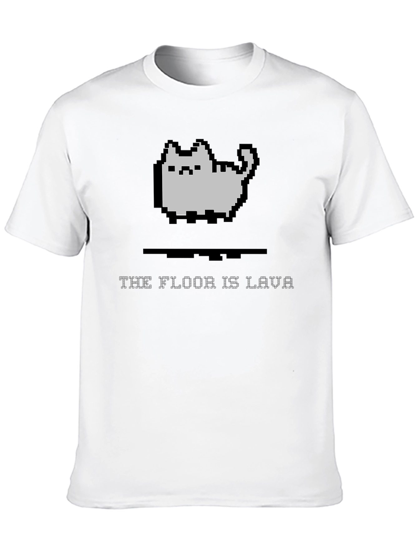 Pixel Cat Lava T-Shirt - Gamer Style