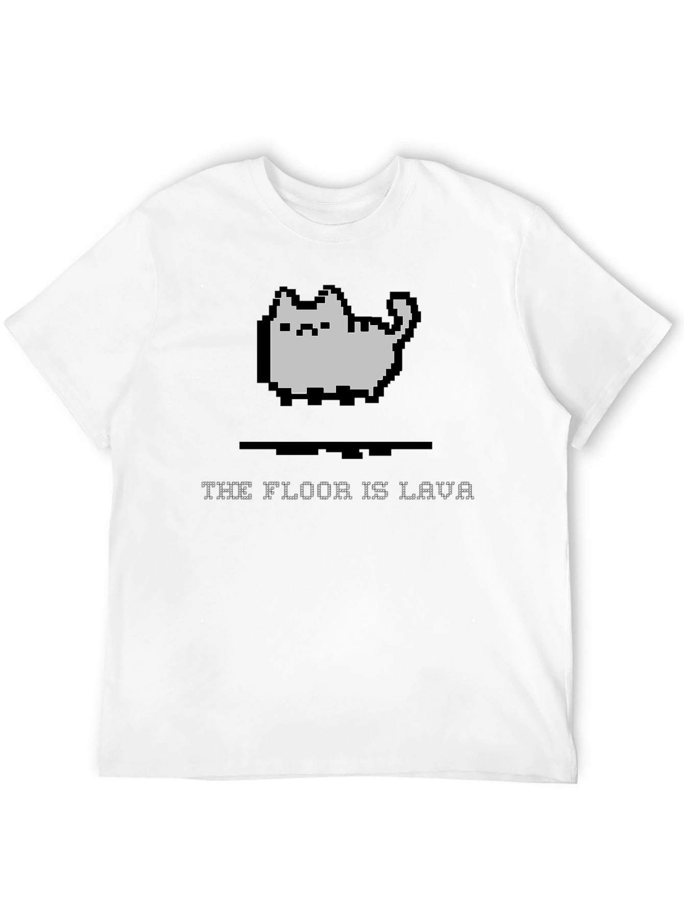 Pixel Cat Lava T-Shirt - Gamer Style