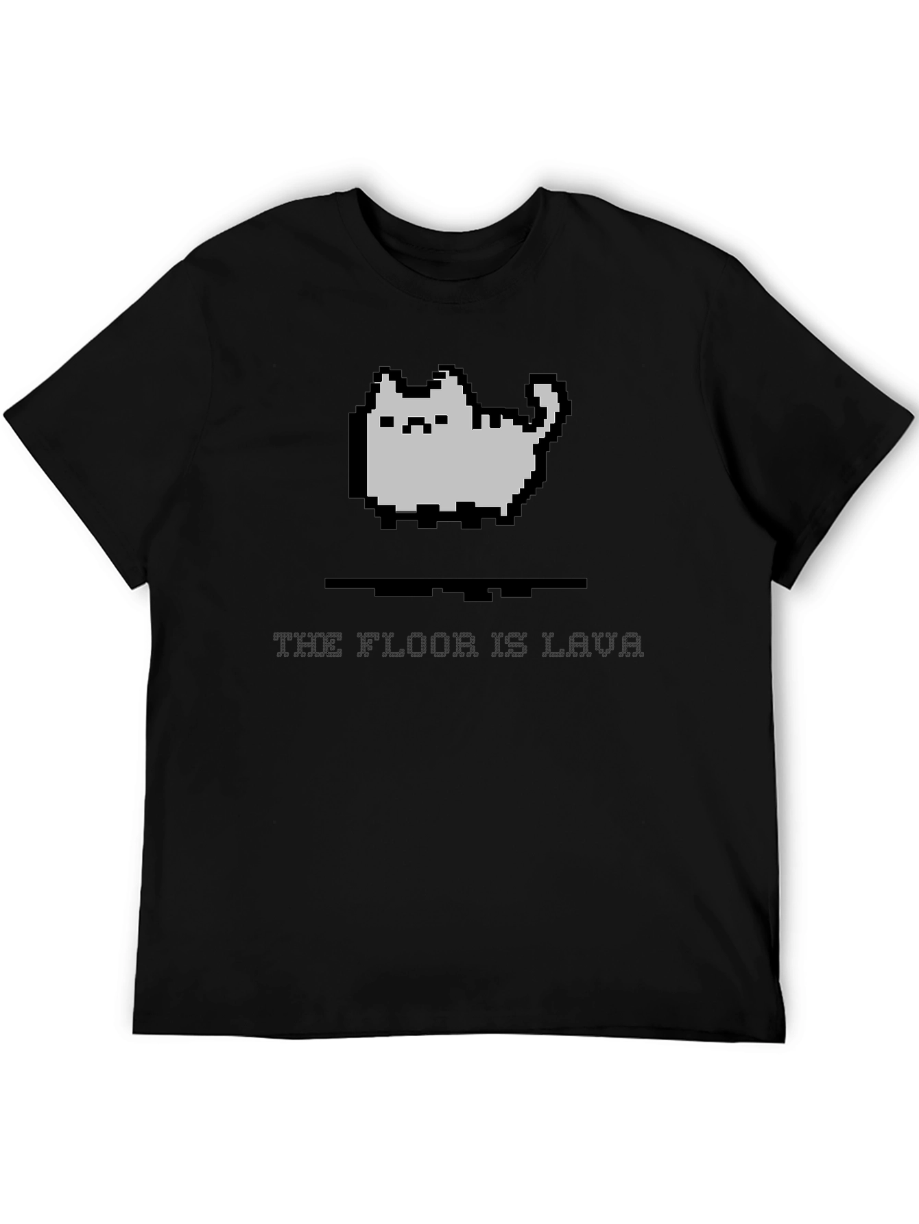 Pixel Cat Lava T-Shirt - Gamer Style