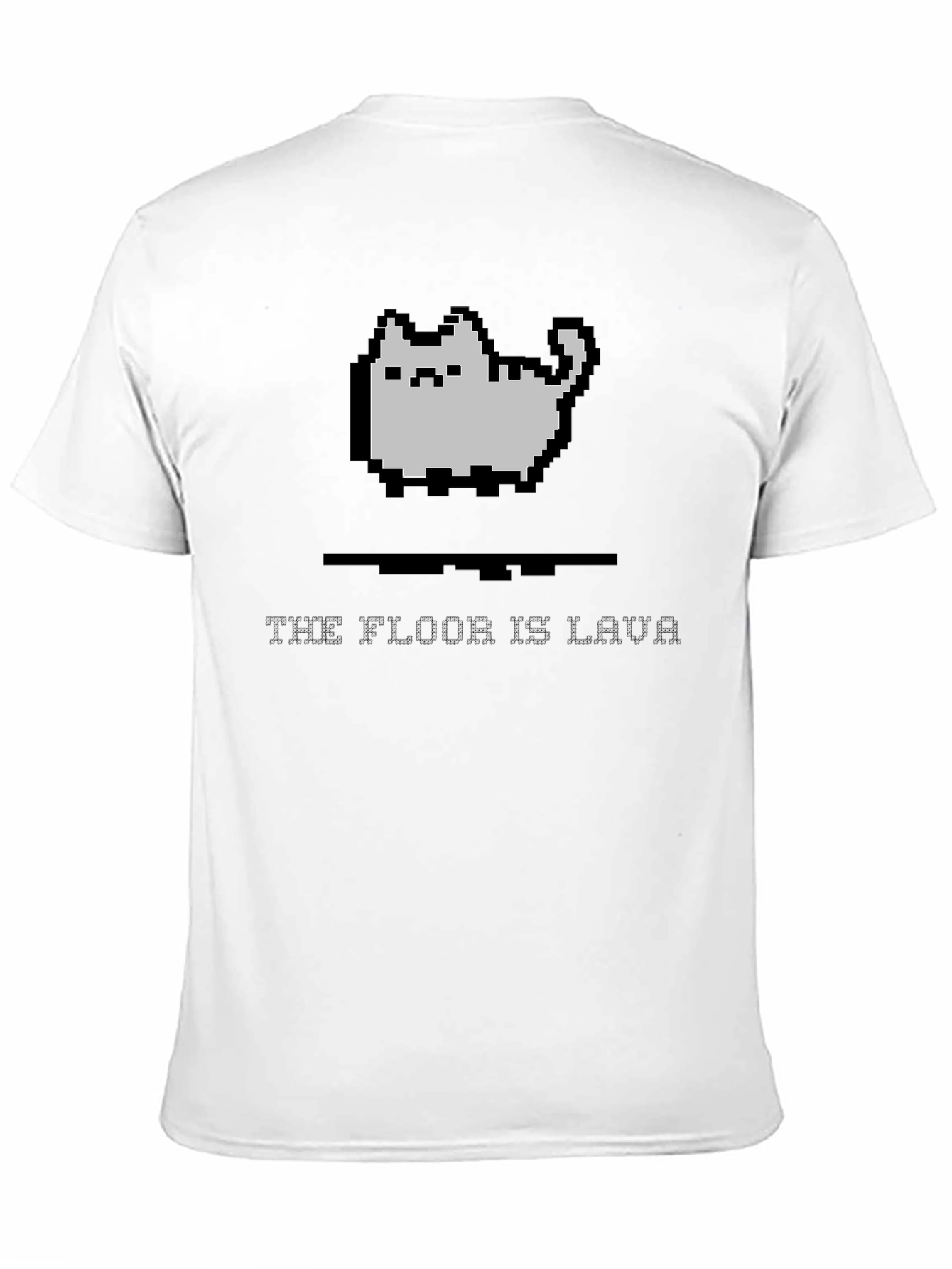 Pixel Cat Lava T-Shirt - Gamer Style