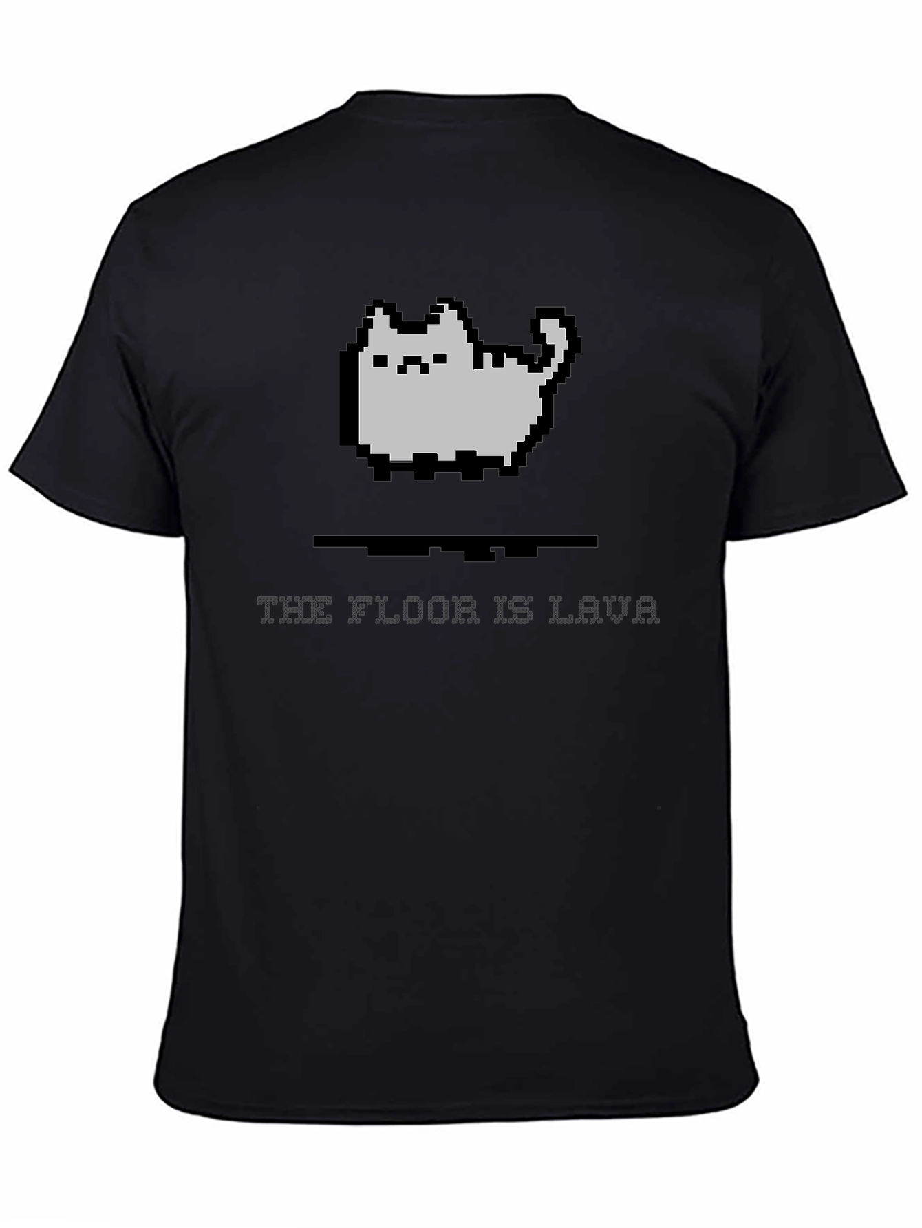 Pixel Cat Lava T-Shirt - Gamer Style