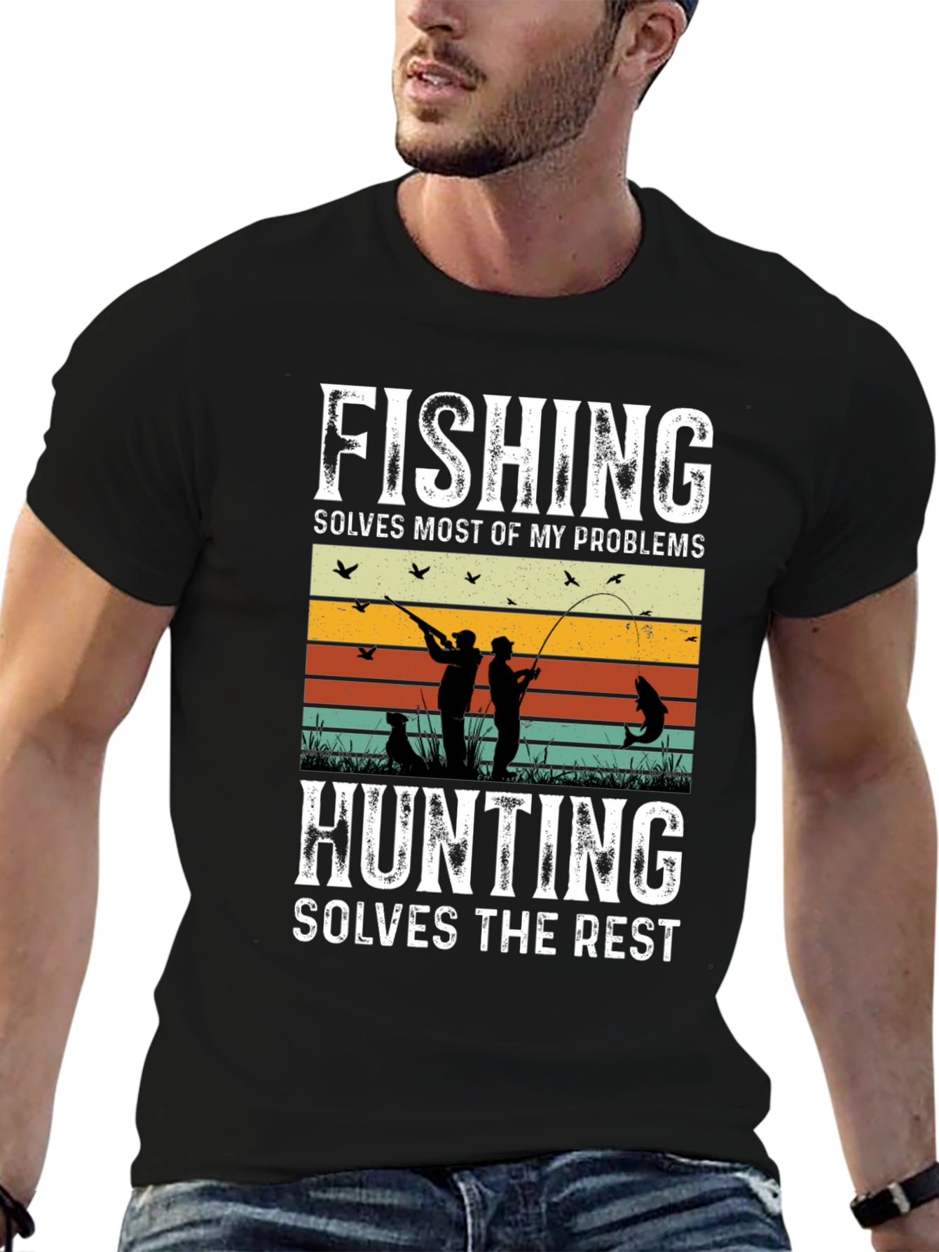 Fishing & Hunting Graphic T-Shirt for Outdoorsmen