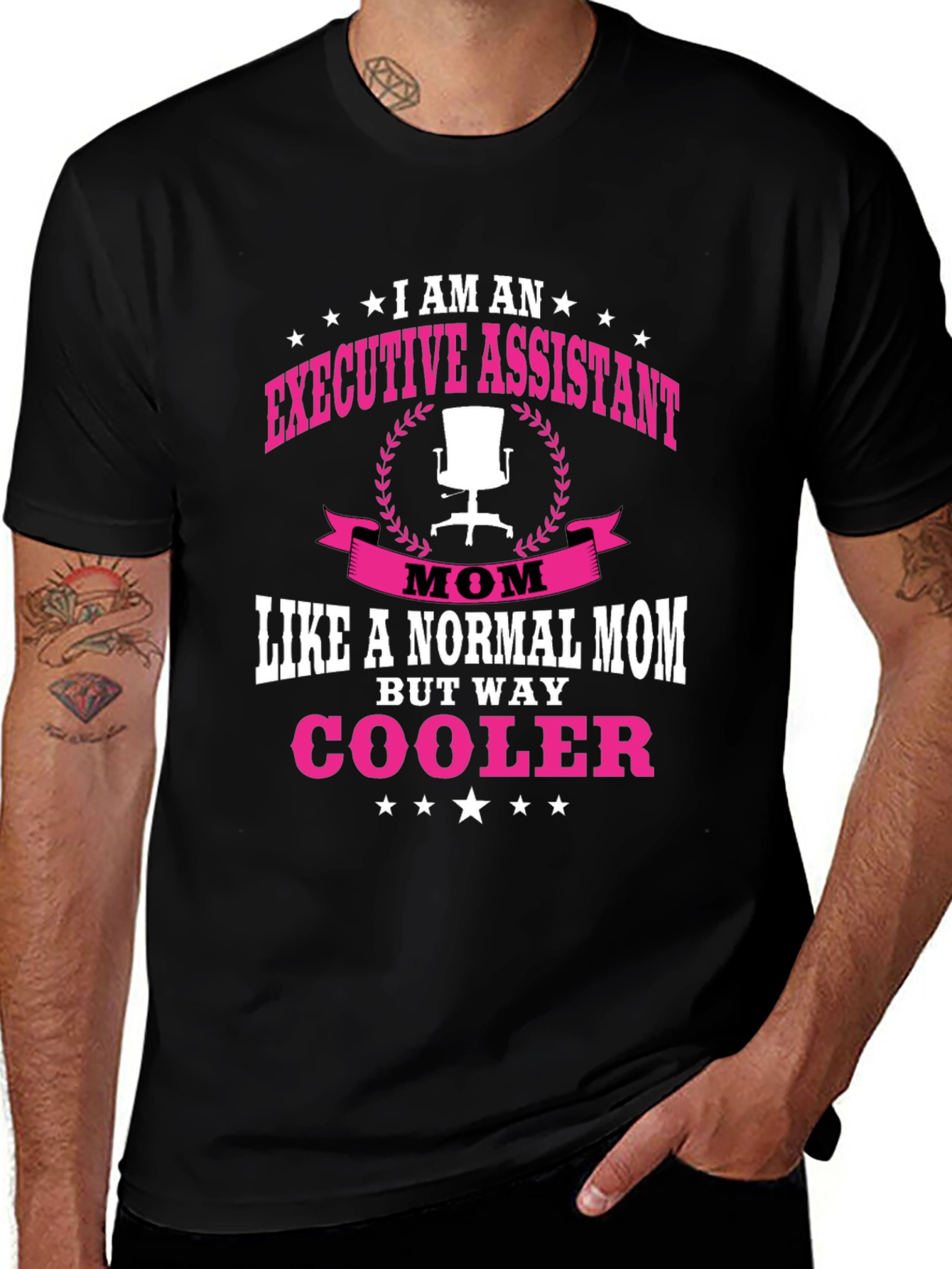 Executive Assistant Mom Black T-Shirt