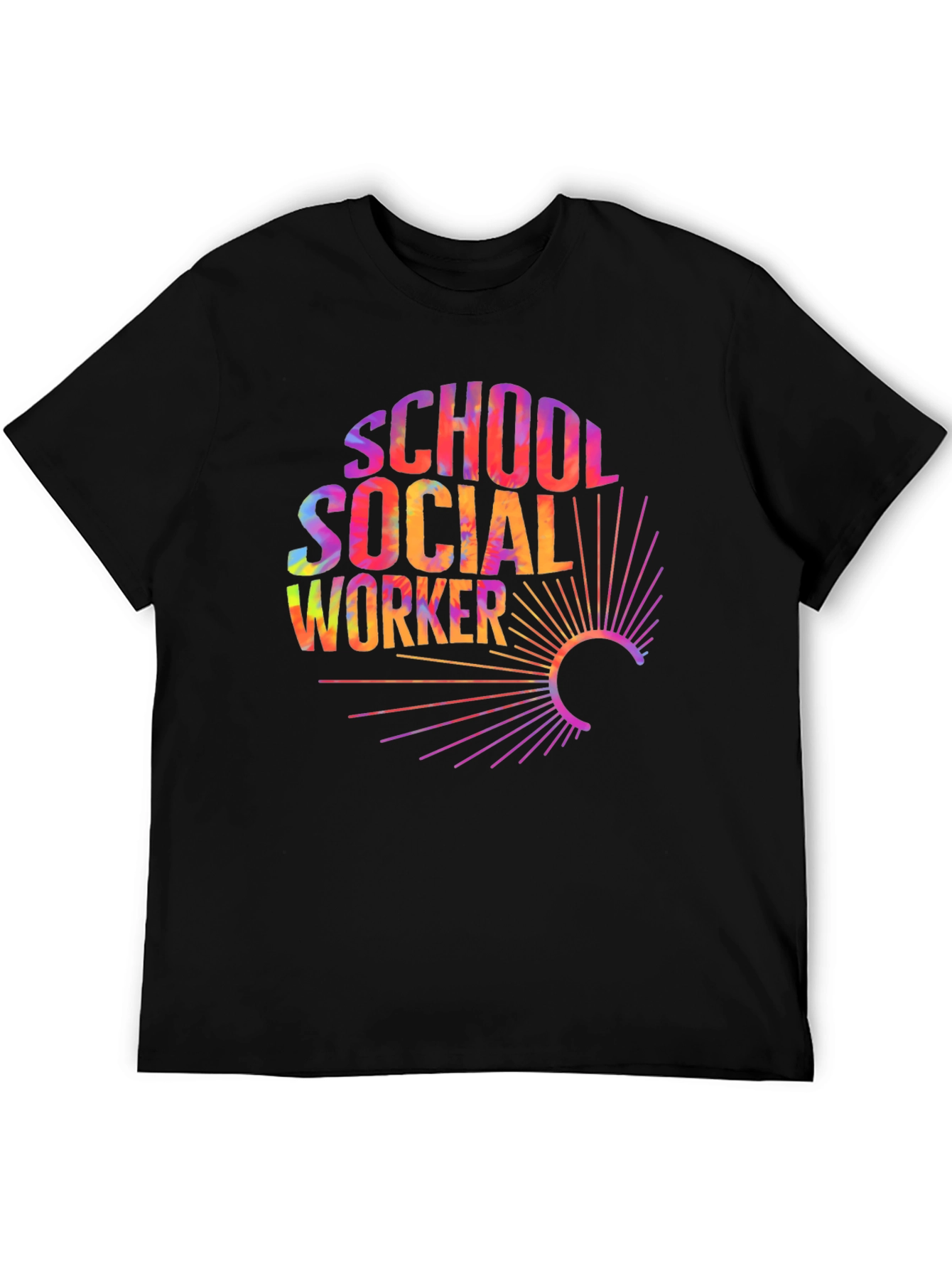 School Social Worker Tie Dye Graphic T-Shirt