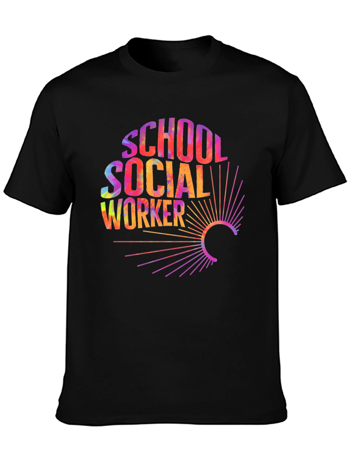 School Social Worker Tie Dye Graphic T-Shirt