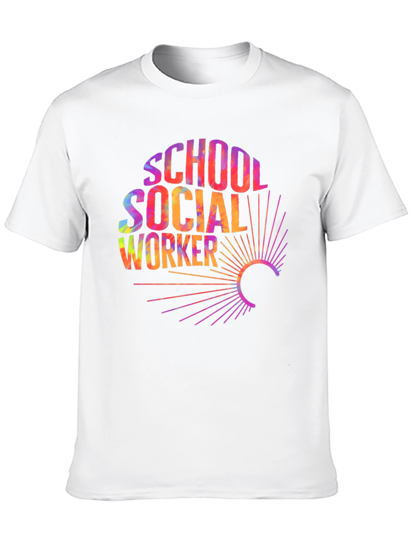 School Social Worker Tie Dye Graphic T-Shirt