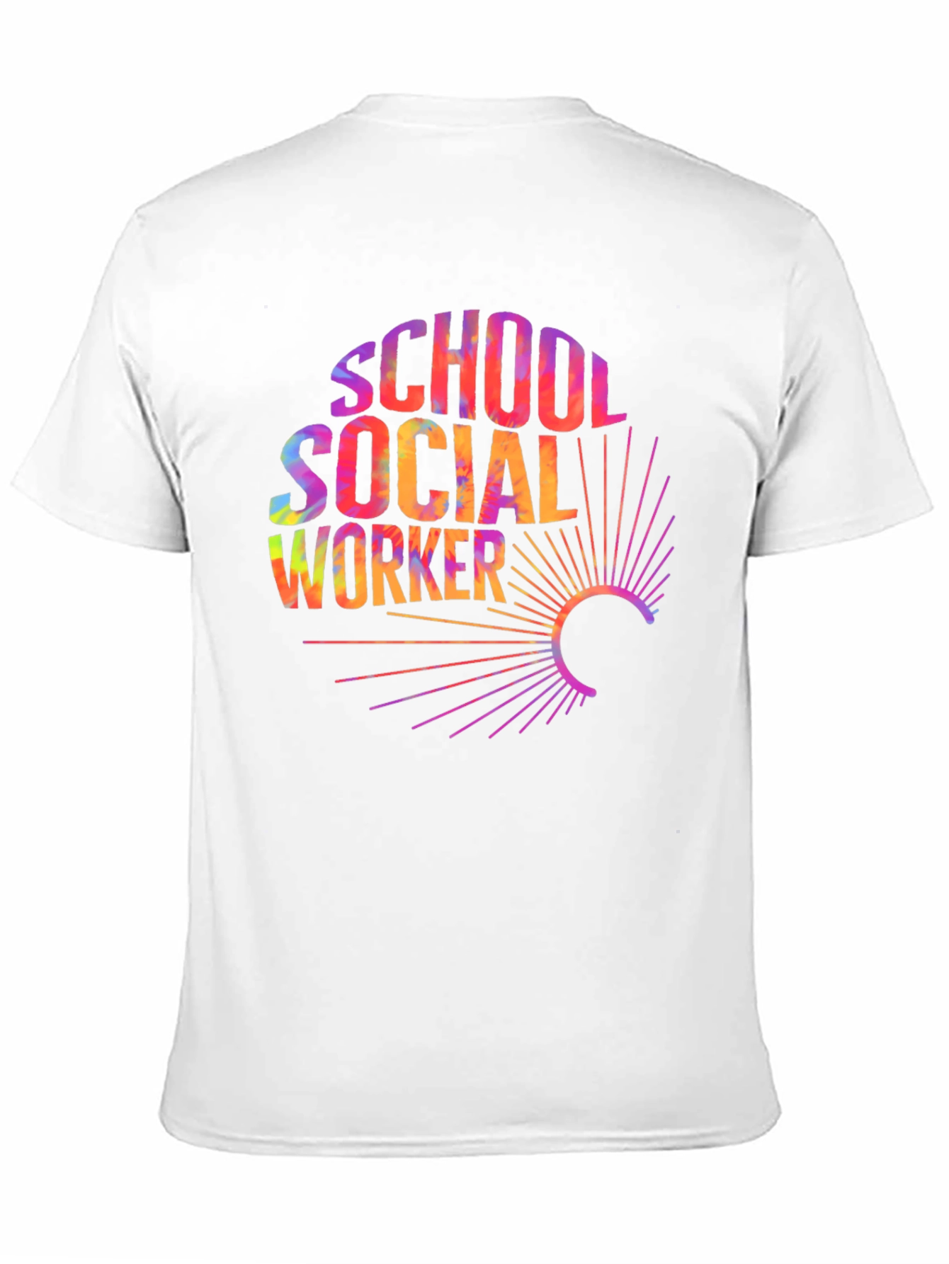 School Social Worker Tie Dye Graphic T-Shirt