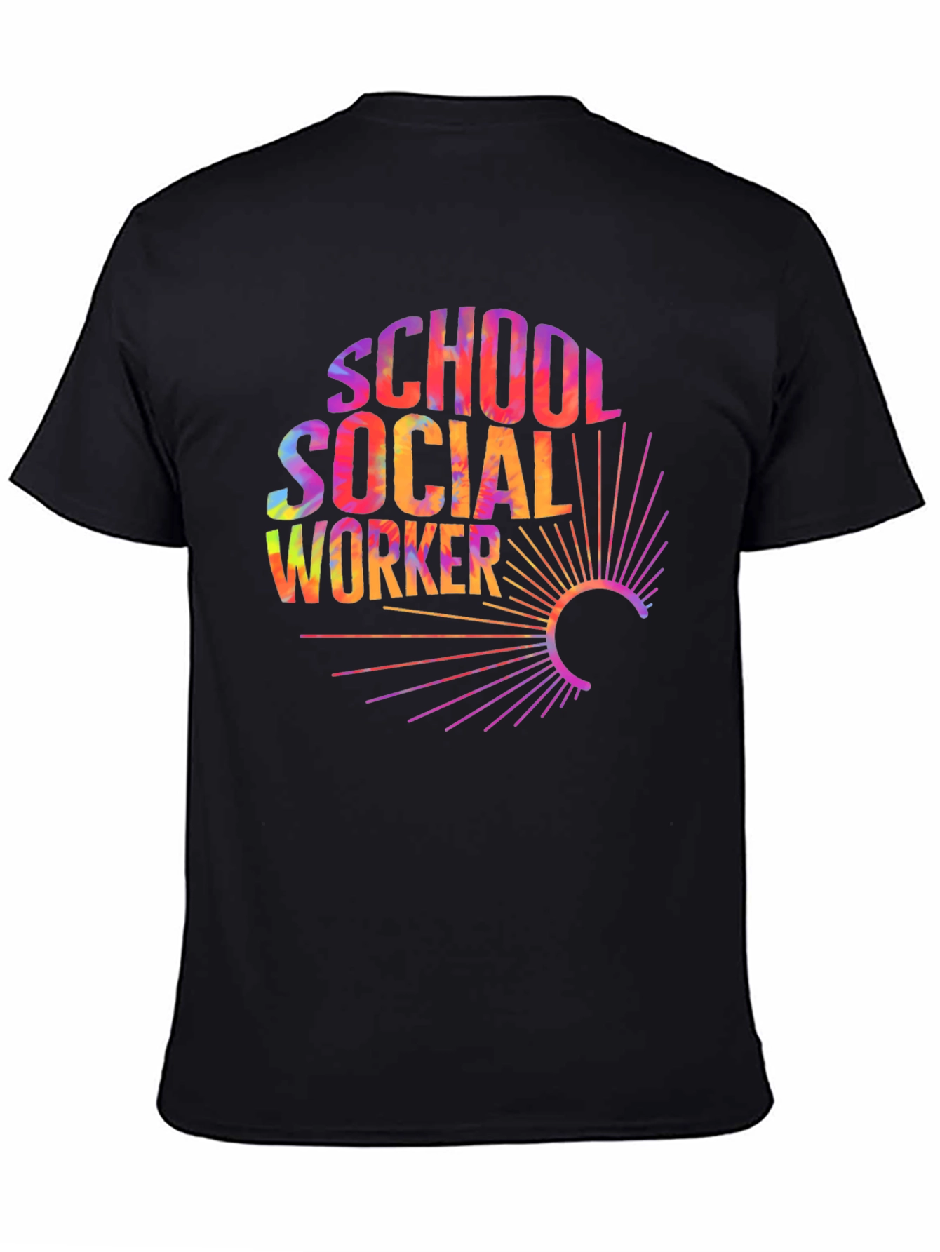 School Social Worker Tie Dye Graphic T-Shirt