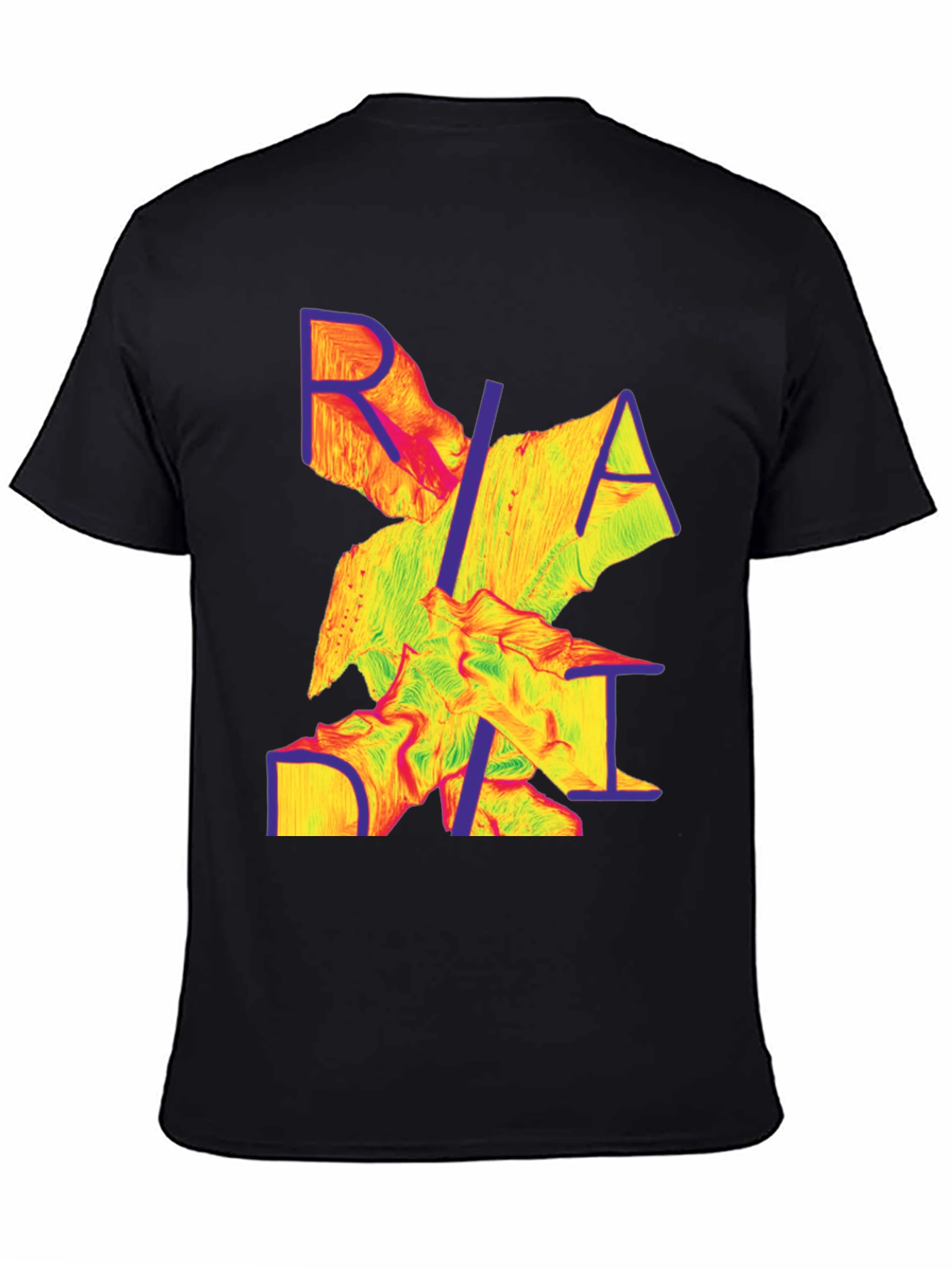 Abstract Graphic Tee - Modern Print Black T-Shirt