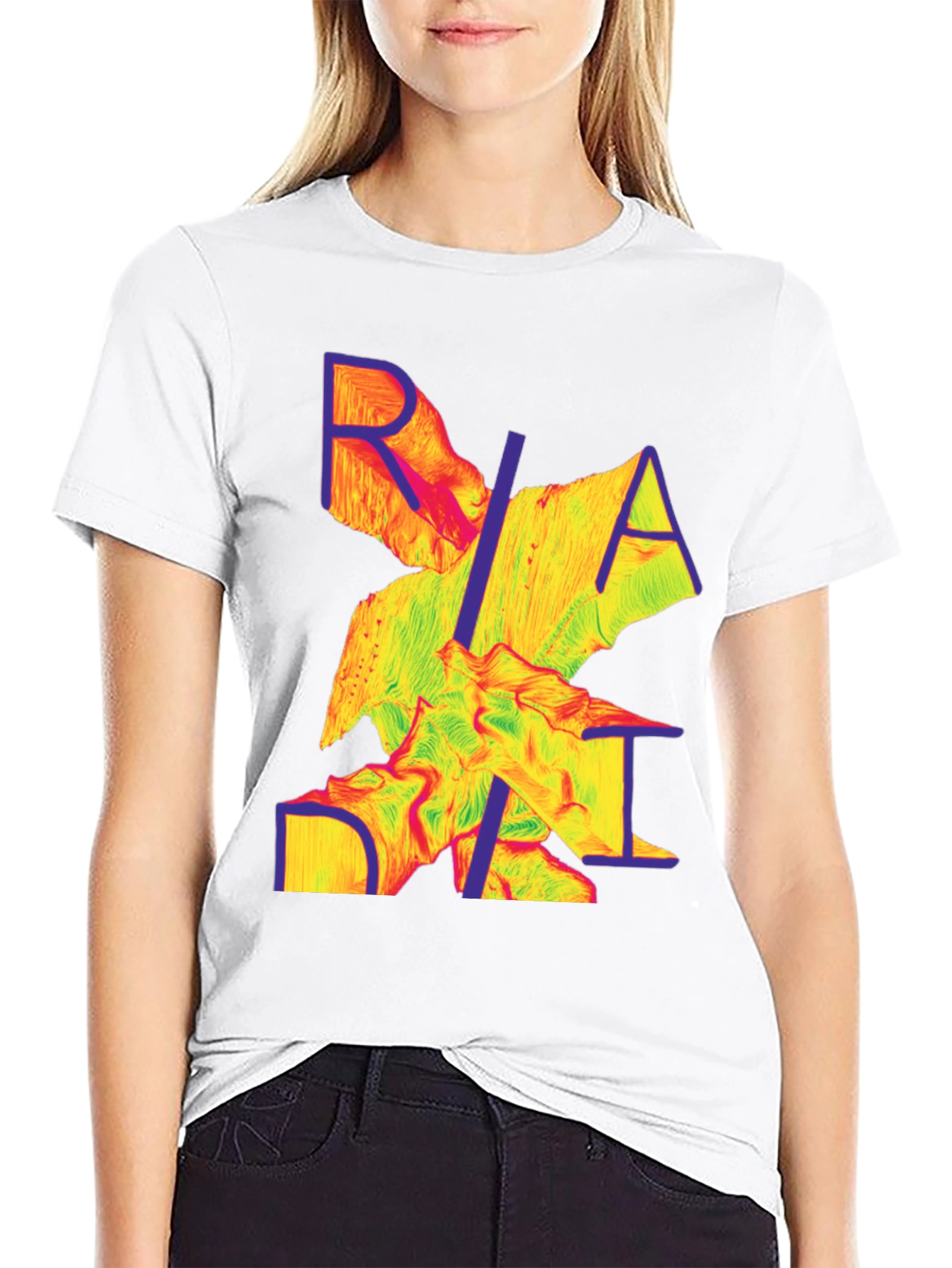 Abstract Graphic Tee - Modern Print Black T-Shirt