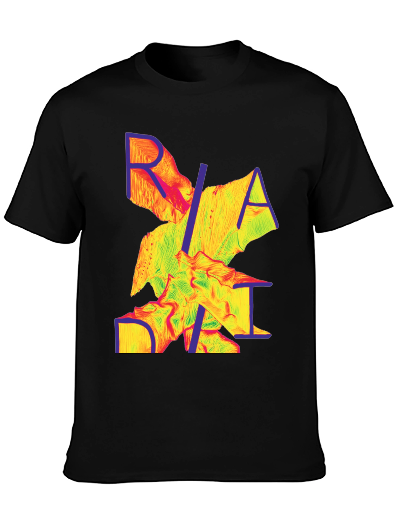Abstract Graphic Tee - Modern Print Black T-Shirt