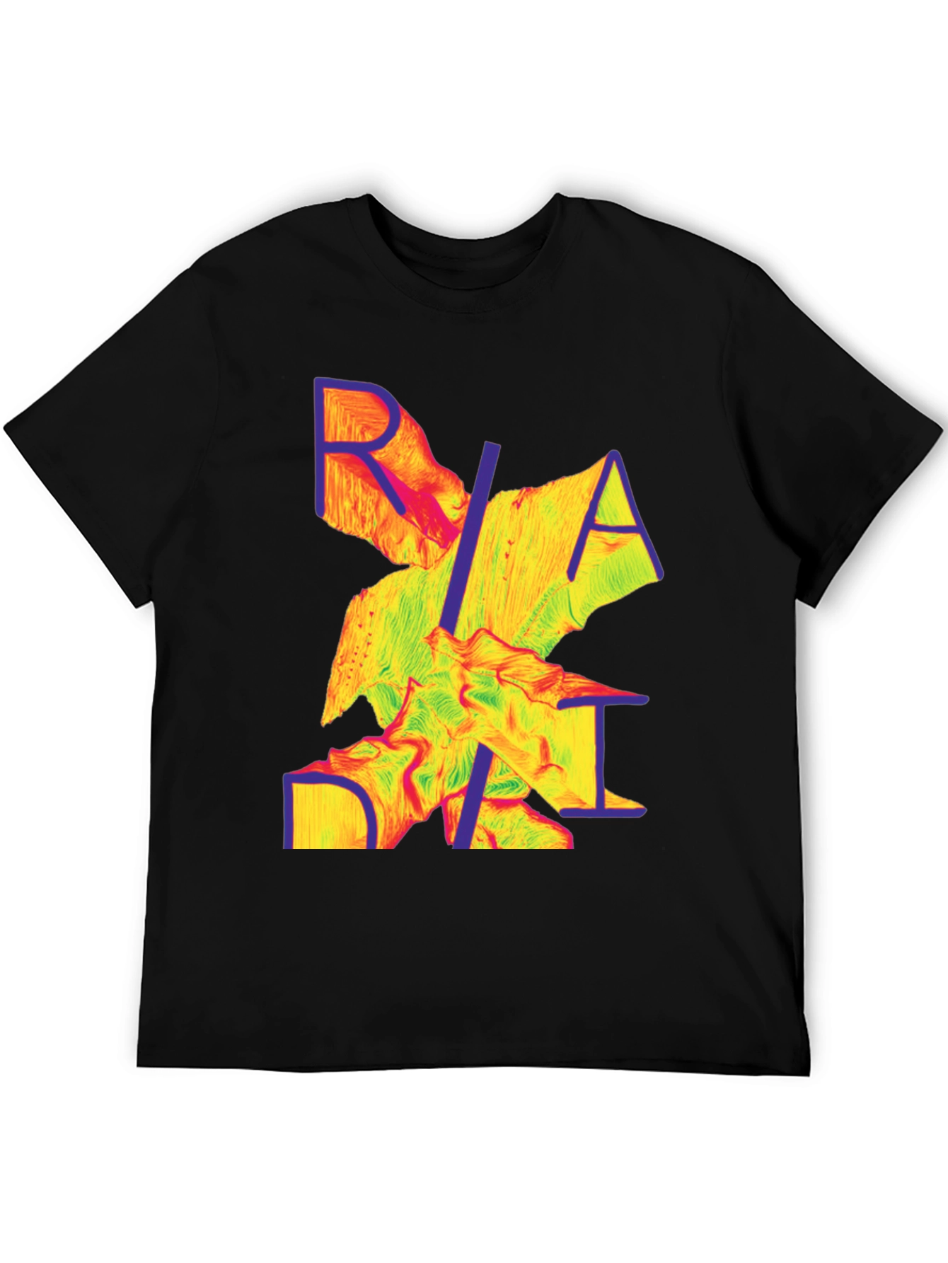 Abstract Graphic Tee - Modern Print Black T-Shirt