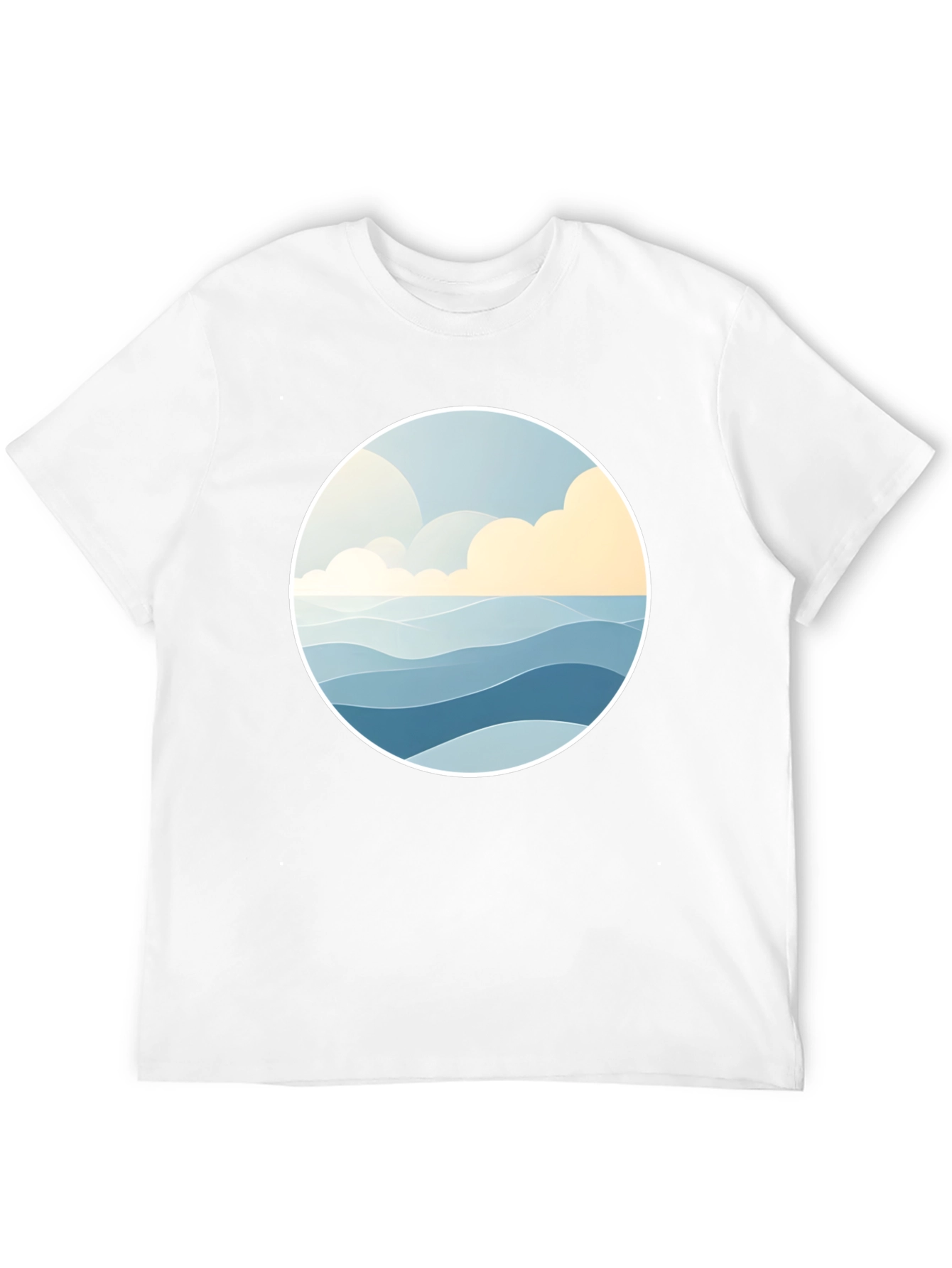 Ocean Wave Graphic Tee - Stylish Black Cotton T-Shirt