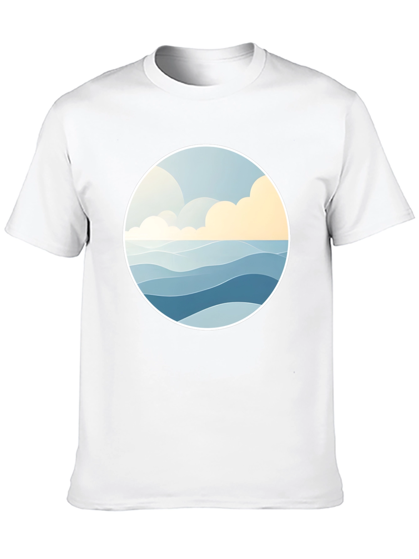Ocean Wave Graphic Tee - Stylish Black Cotton T-Shirt