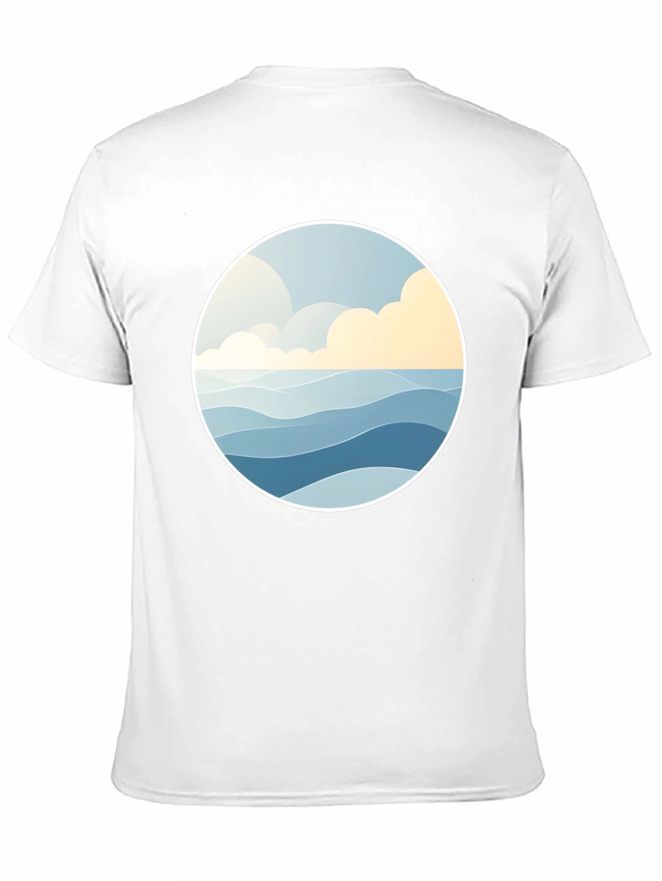 Ocean Wave Graphic Tee - Stylish Black Cotton T-Shirt