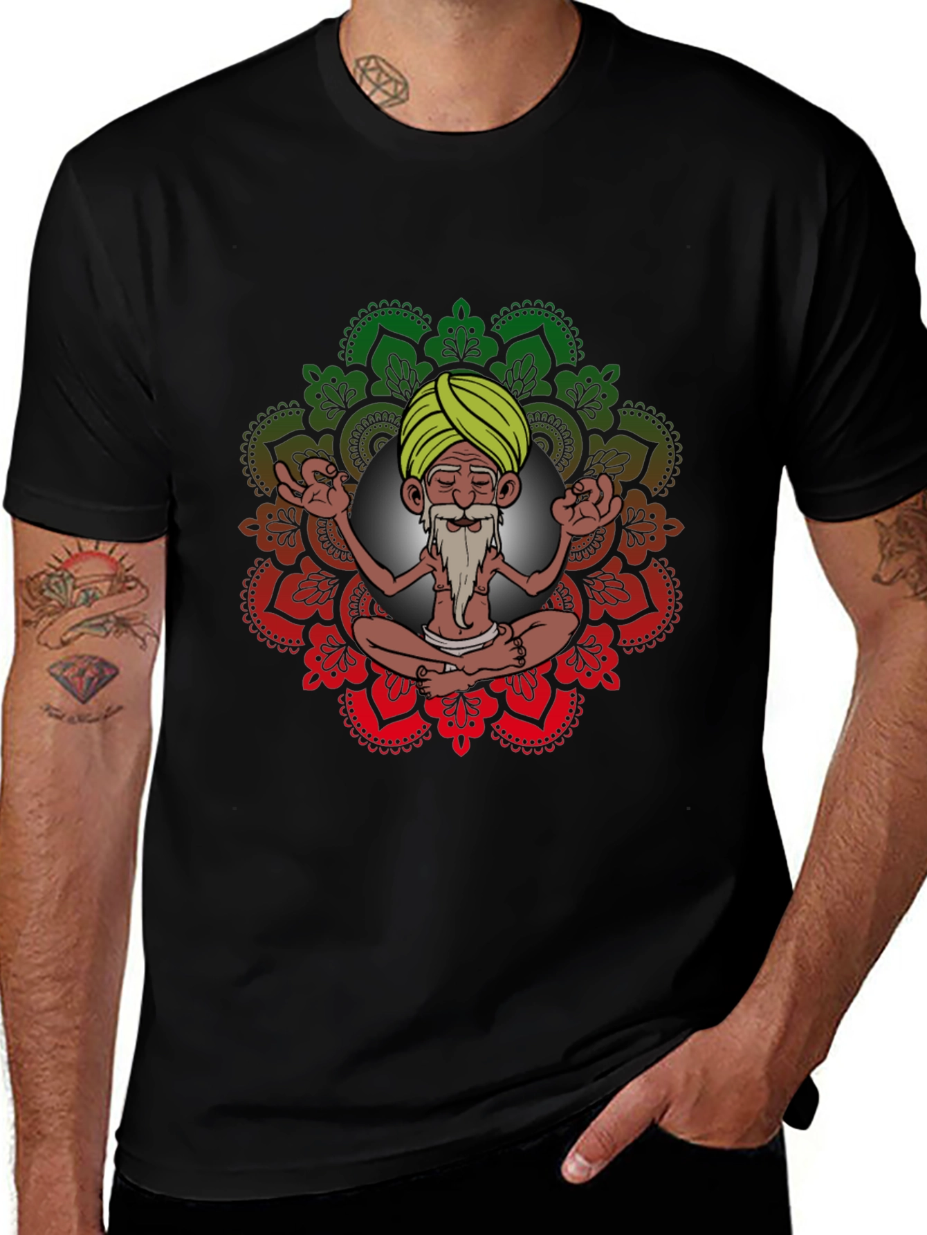 Yoga Guru Graphic Tee - Meditate in Style!