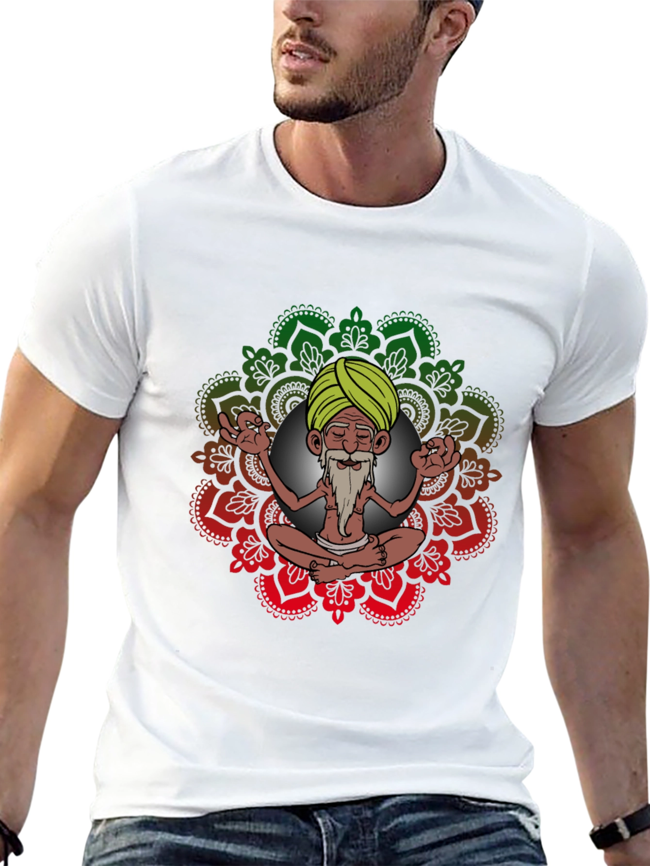 Yoga Guru Graphic Tee - Meditate in Style!
