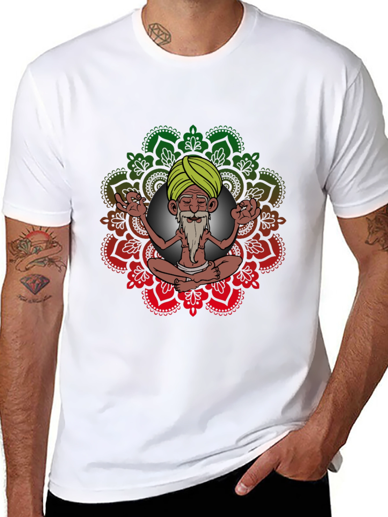 Yoga Guru Graphic Tee - Meditate in Style!