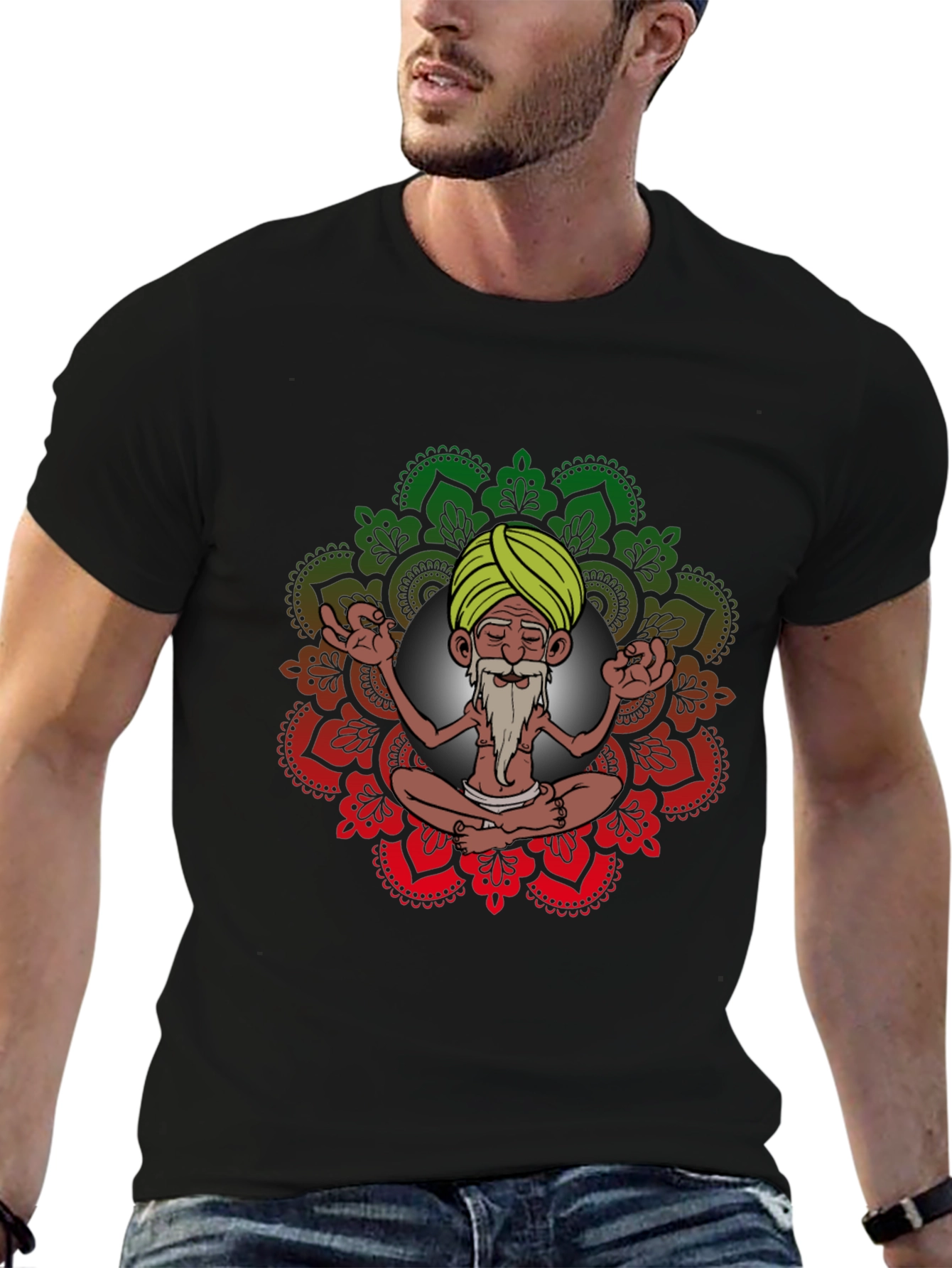Yoga Guru Graphic Tee - Meditate in Style!