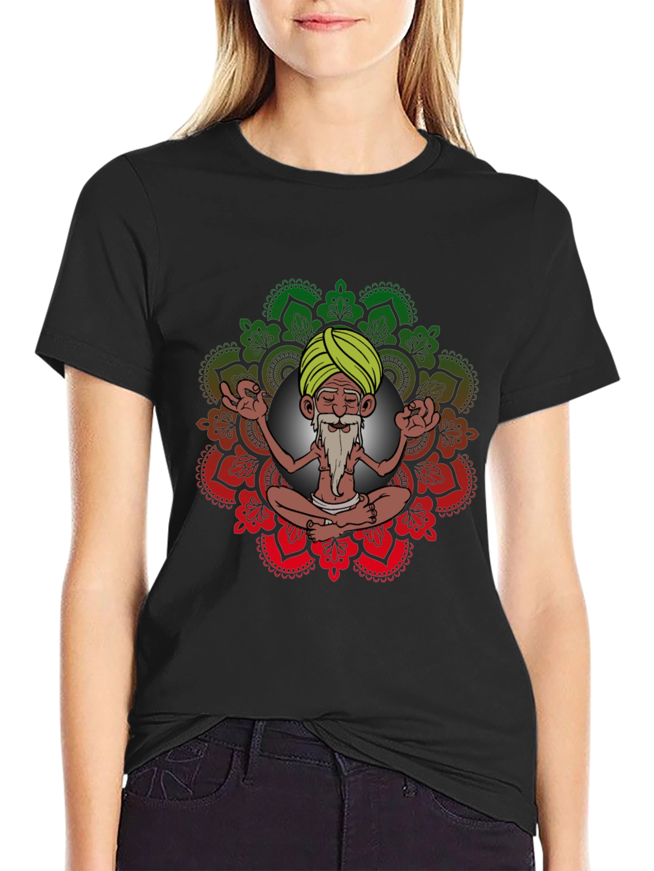 Yoga Guru Graphic Tee - Meditate in Style!