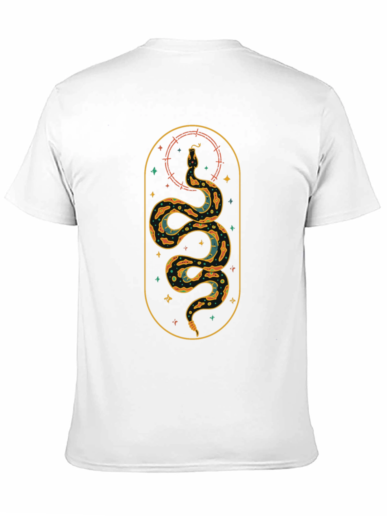 Snake Graphic Tee - Black Cotton Blend