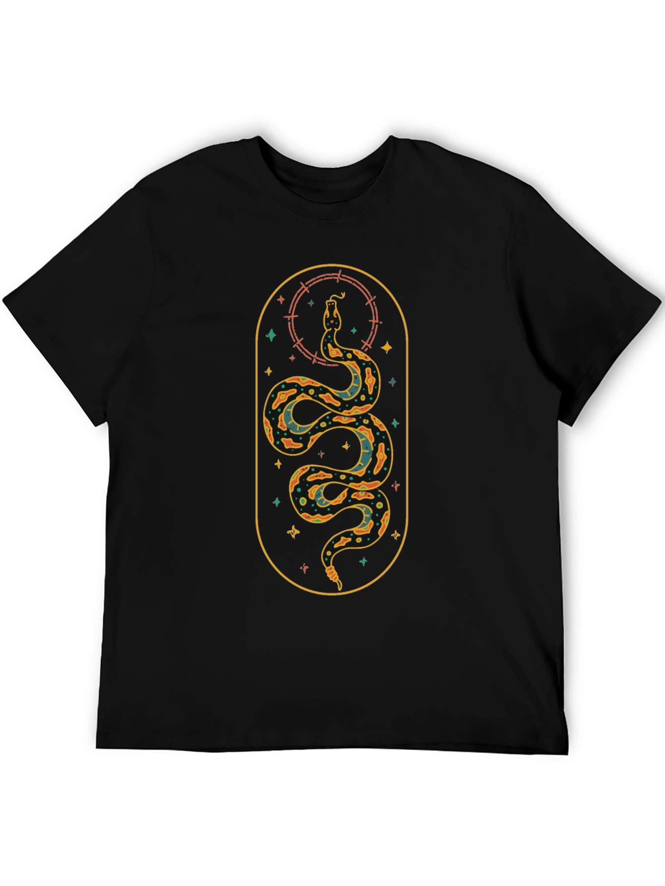 Snake Graphic Tee - Black Cotton Blend