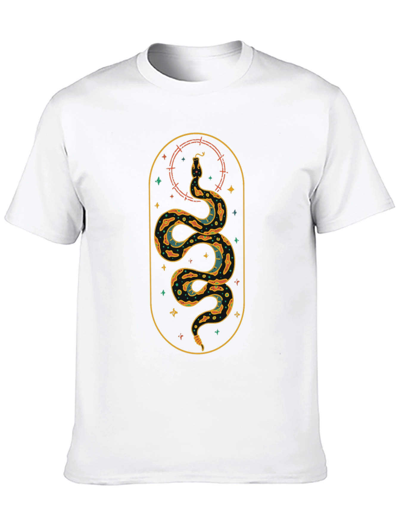 Snake Graphic Tee - Black Cotton Blend