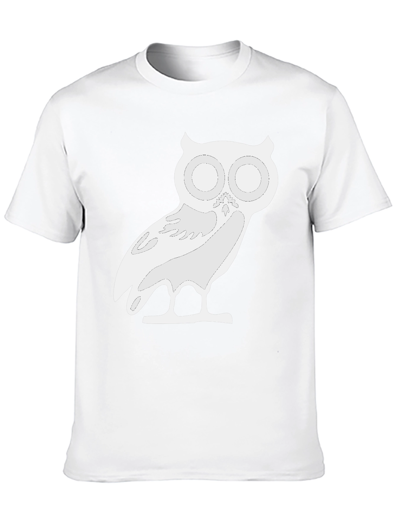 Owl Graphic T-Shirt - Black Cotton Blend Tee