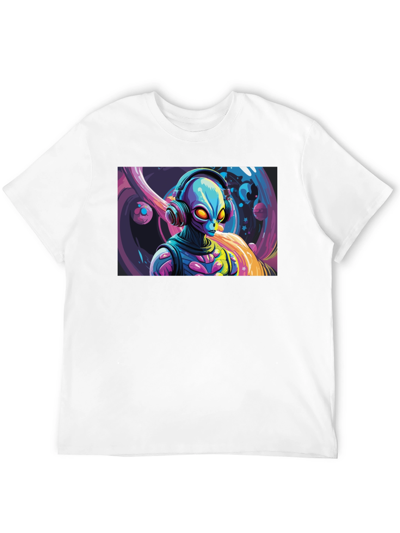 Alien DJ Graphic Tee - Black T-Shirt