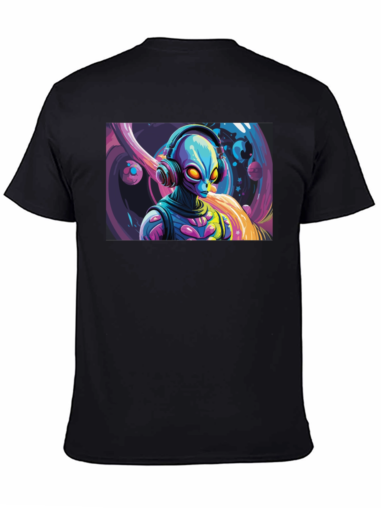Alien DJ Graphic Tee - Black T-Shirt