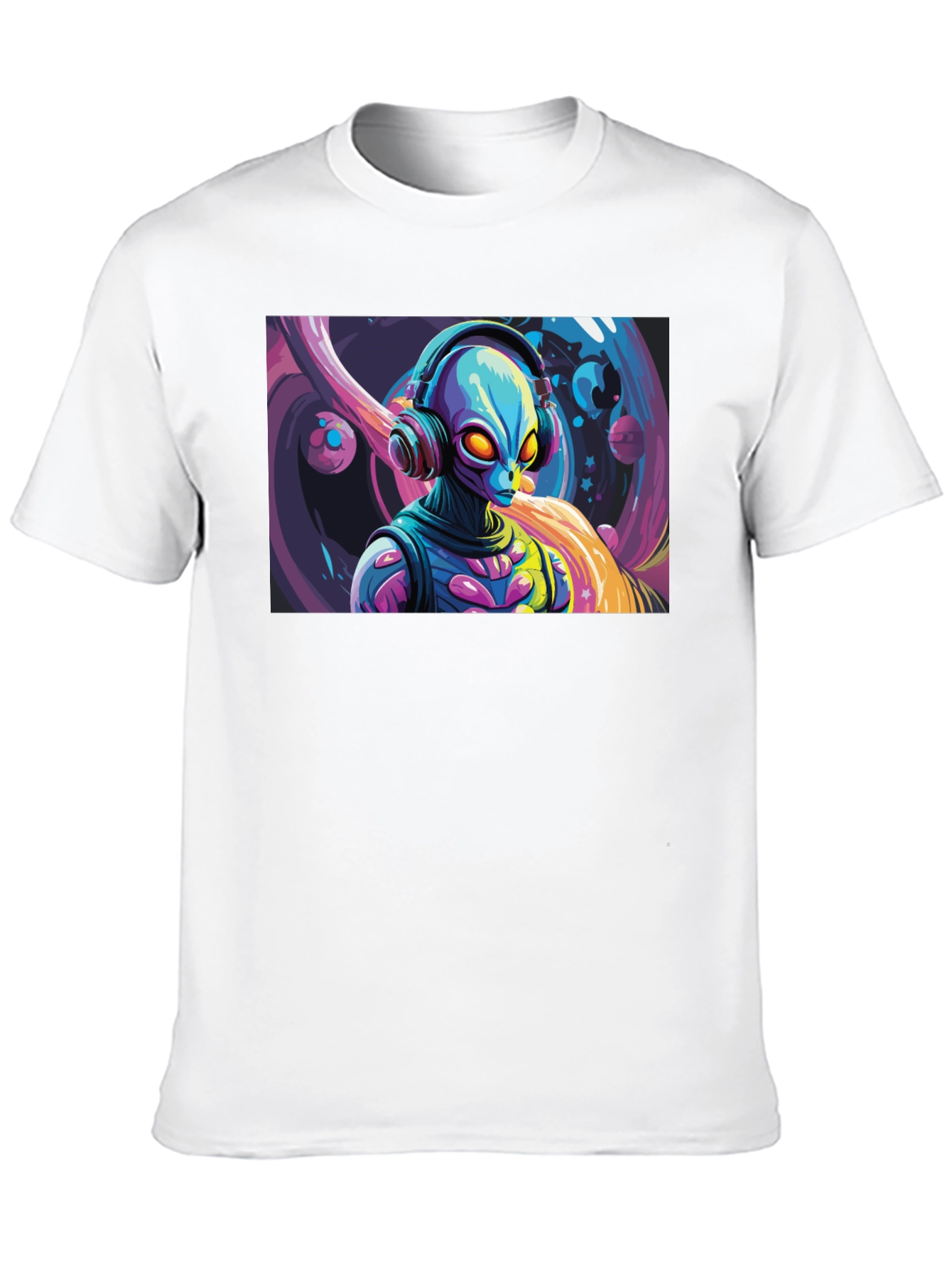 Alien DJ Graphic Tee - Black T-Shirt