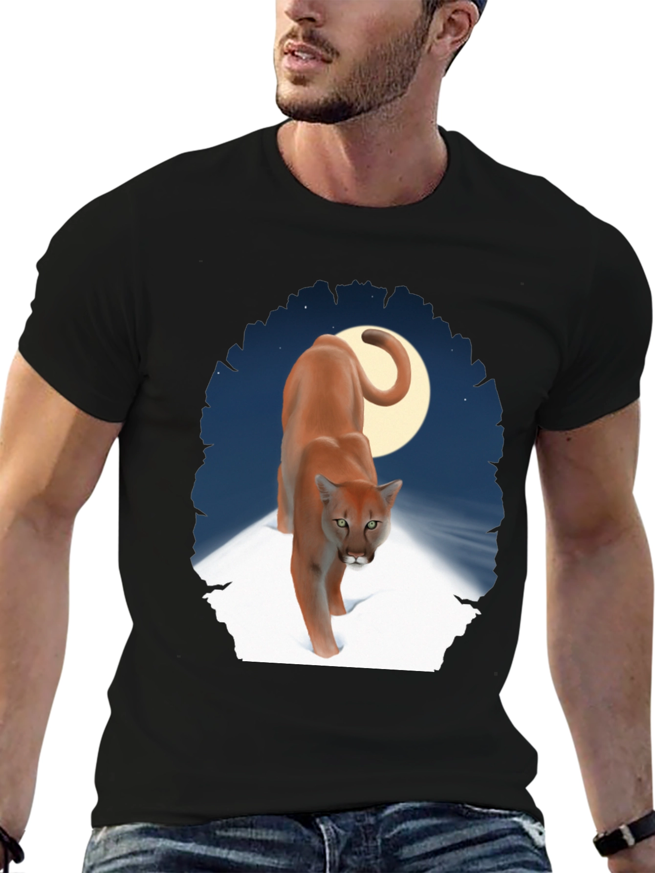 Cougar Moon Graphic T-Shirt