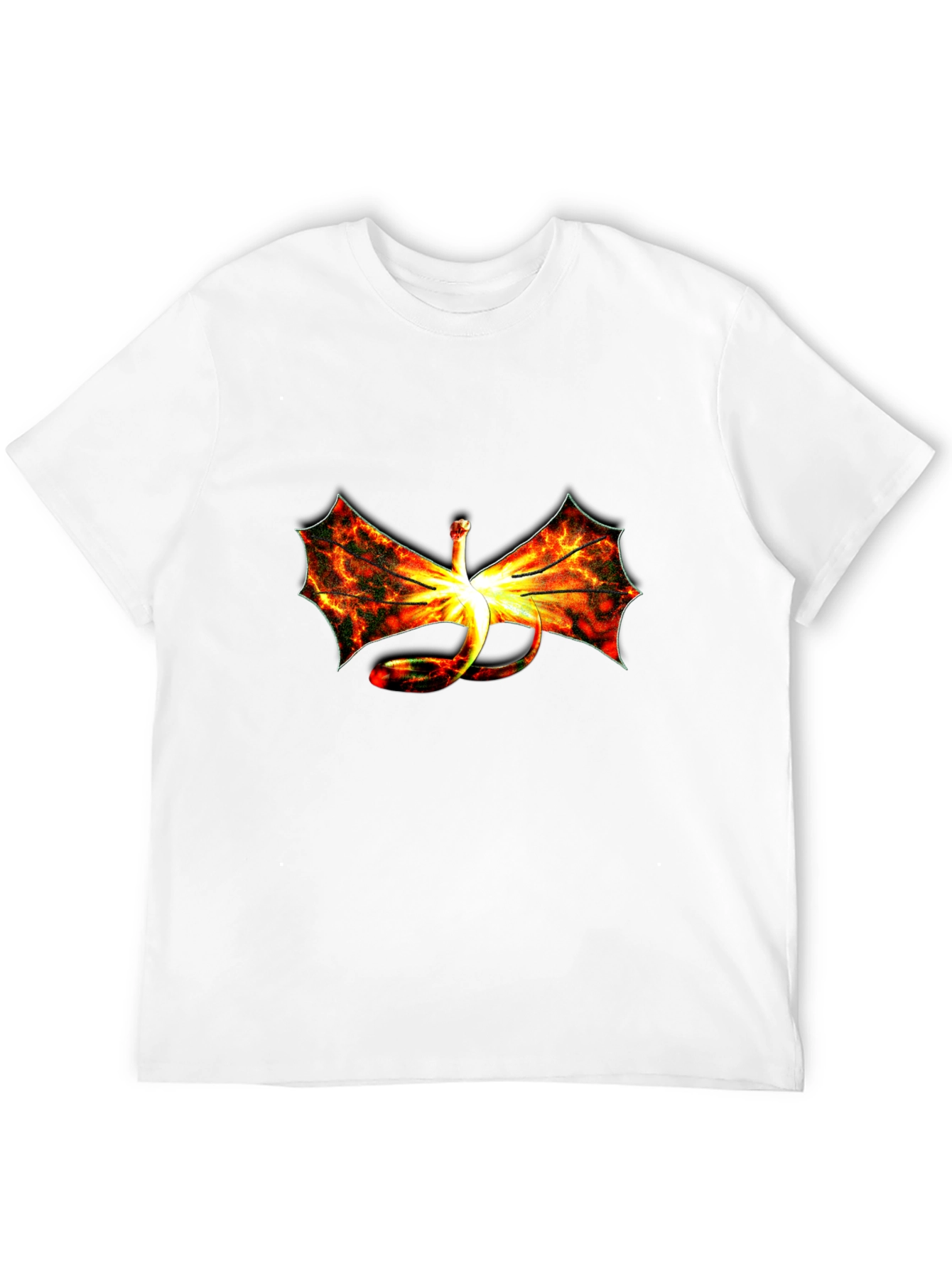 Fiery Dragon Graphic Black T-Shirt