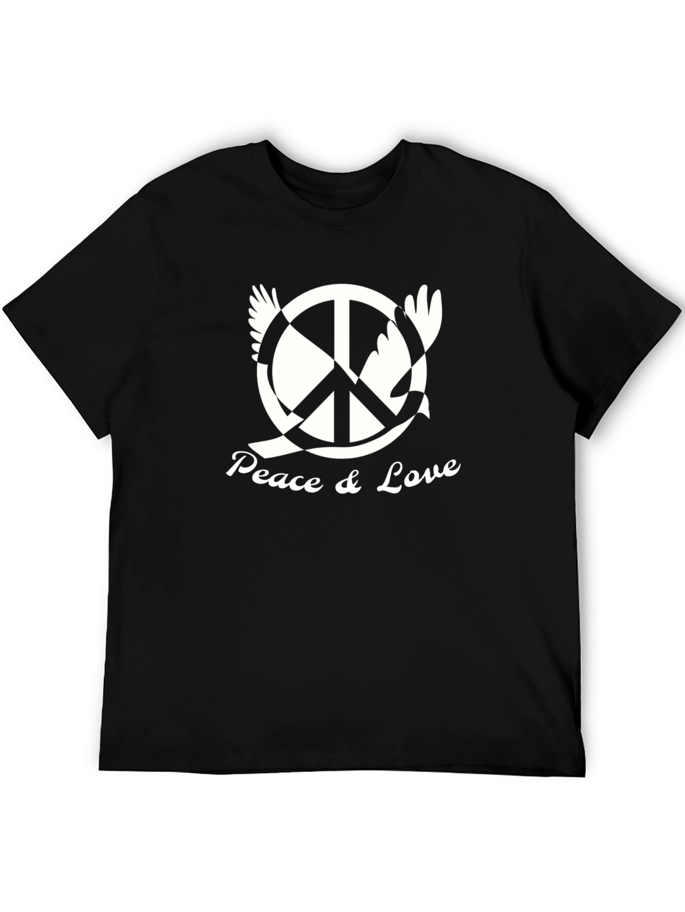 Peace & Love Graphic Tee - Black