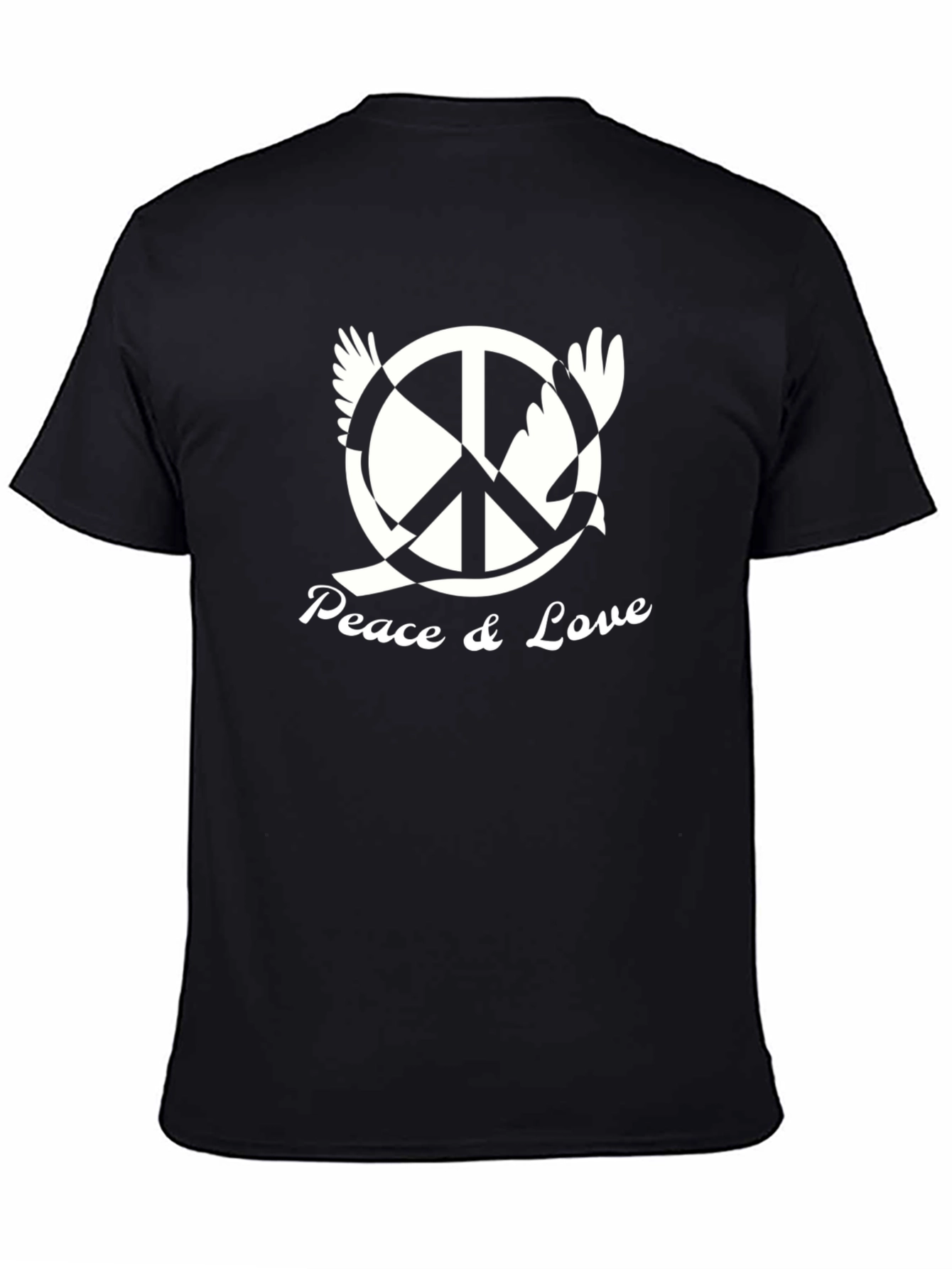 Peace & Love Graphic Tee - Black