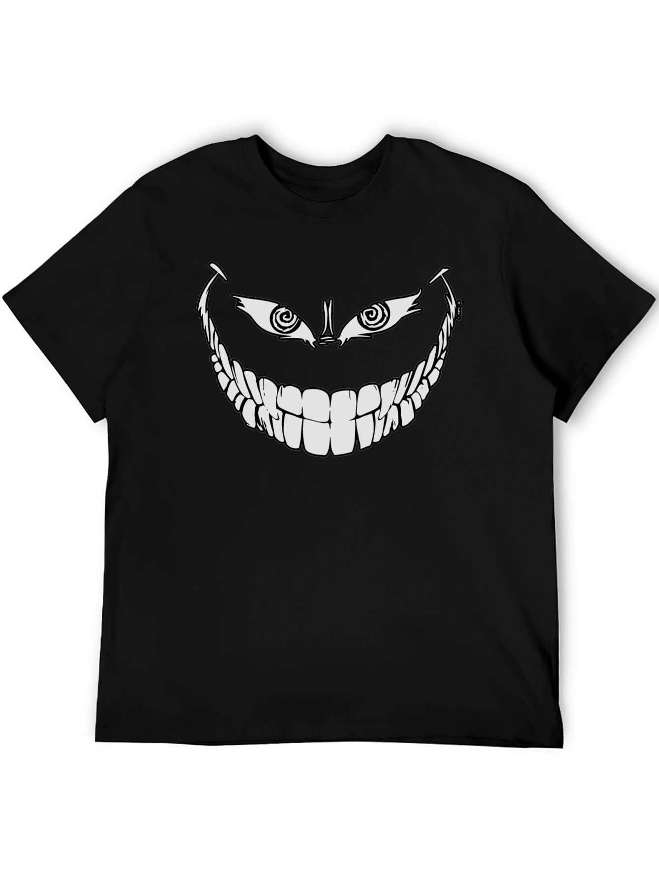 Creepy Smile Graphic Black T-Shirt