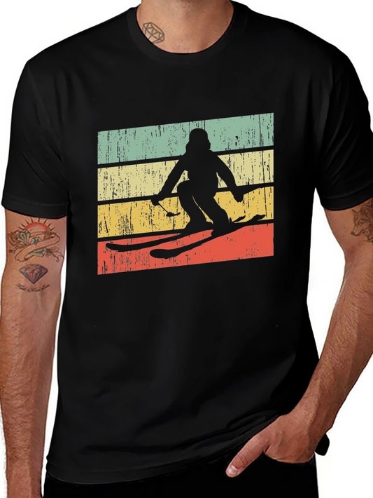 Vintage Skiing T-Shirt - Retro Style