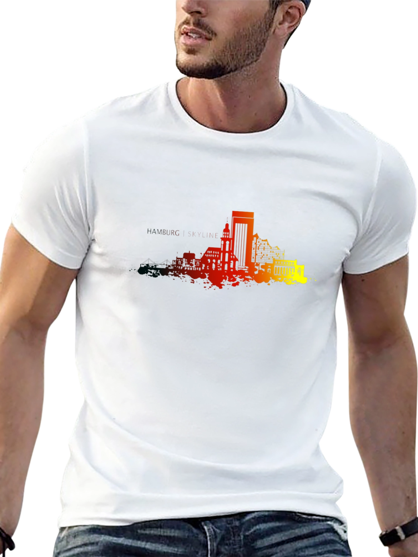 Urban Skyline Graphic Tee - Modern Cityscape Design