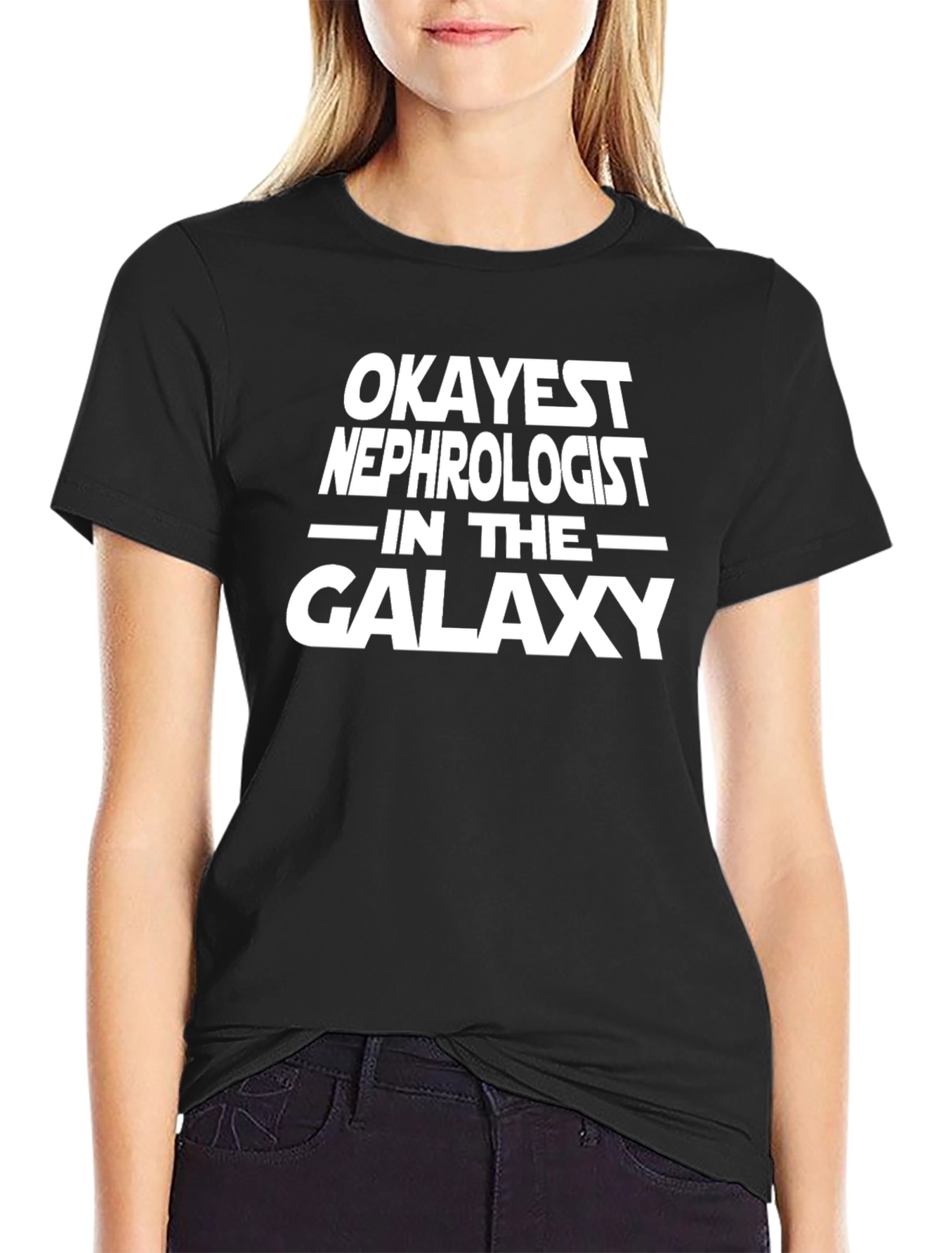 Okayest Nephrologist Galaxy Black T-Shirt