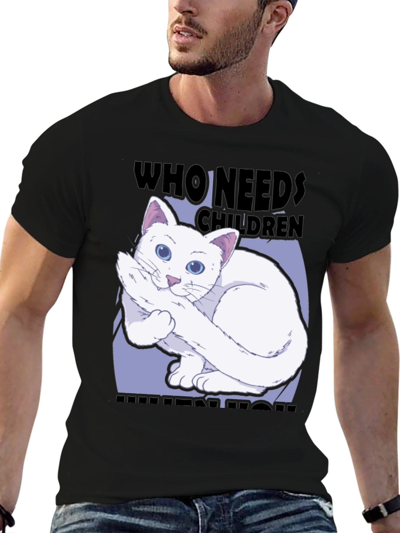 Who Needs Children? Cat Lover Tee