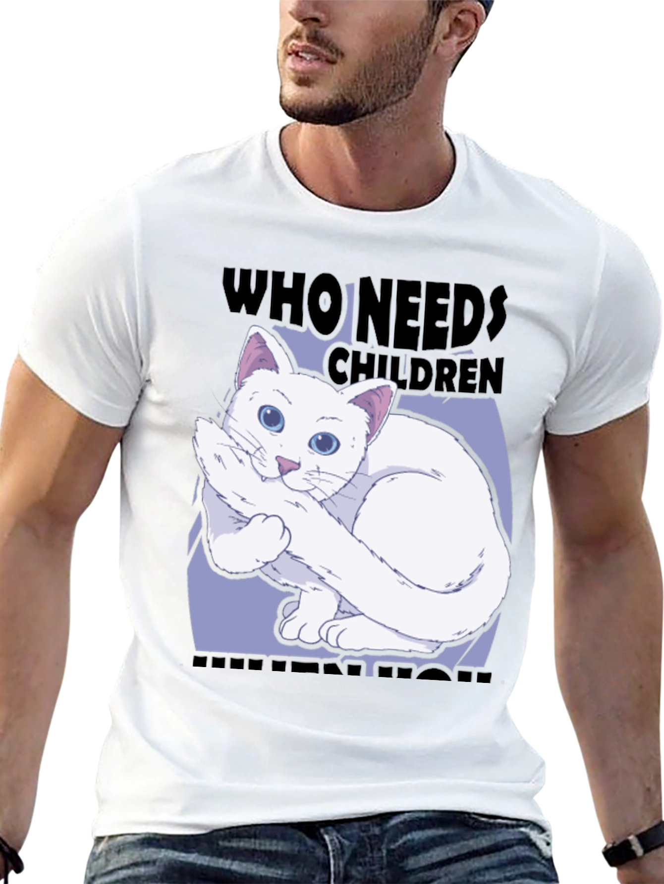 Who Needs Children? Cat Lover Tee