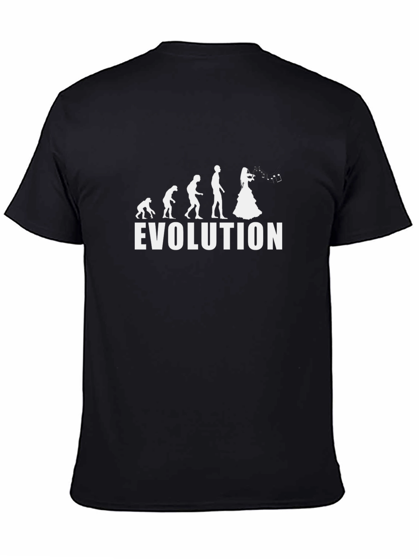 Evolution of Violinist T-Shirt - Black Cotton Tee