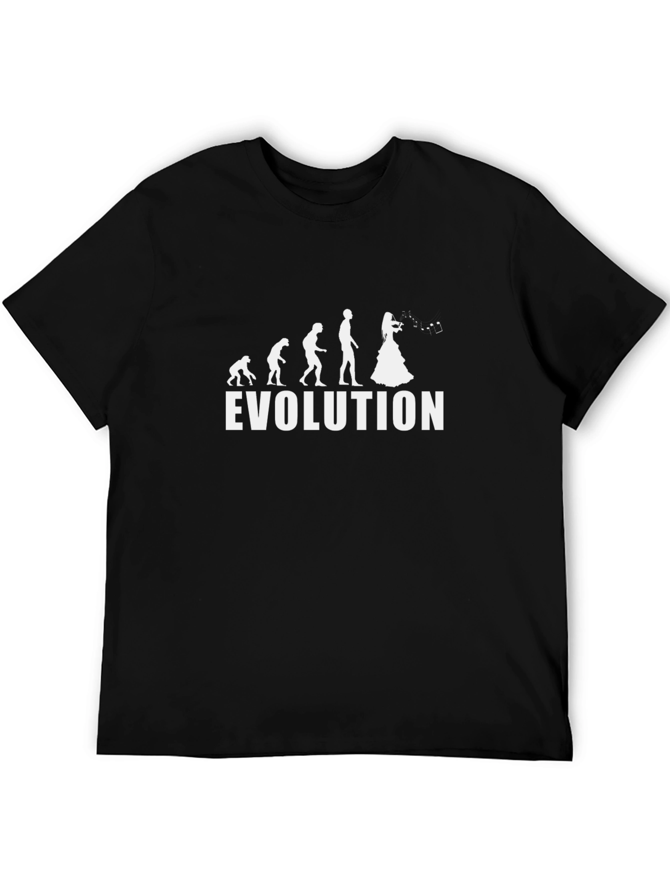 Evolution of Violinist T-Shirt - Black Cotton Tee