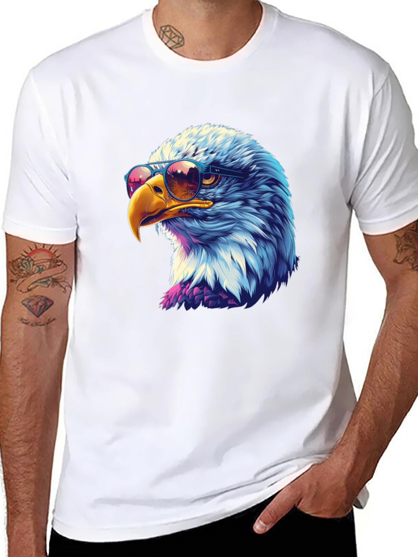 Cool Eagle Graphic Tee - Black T-Shirt