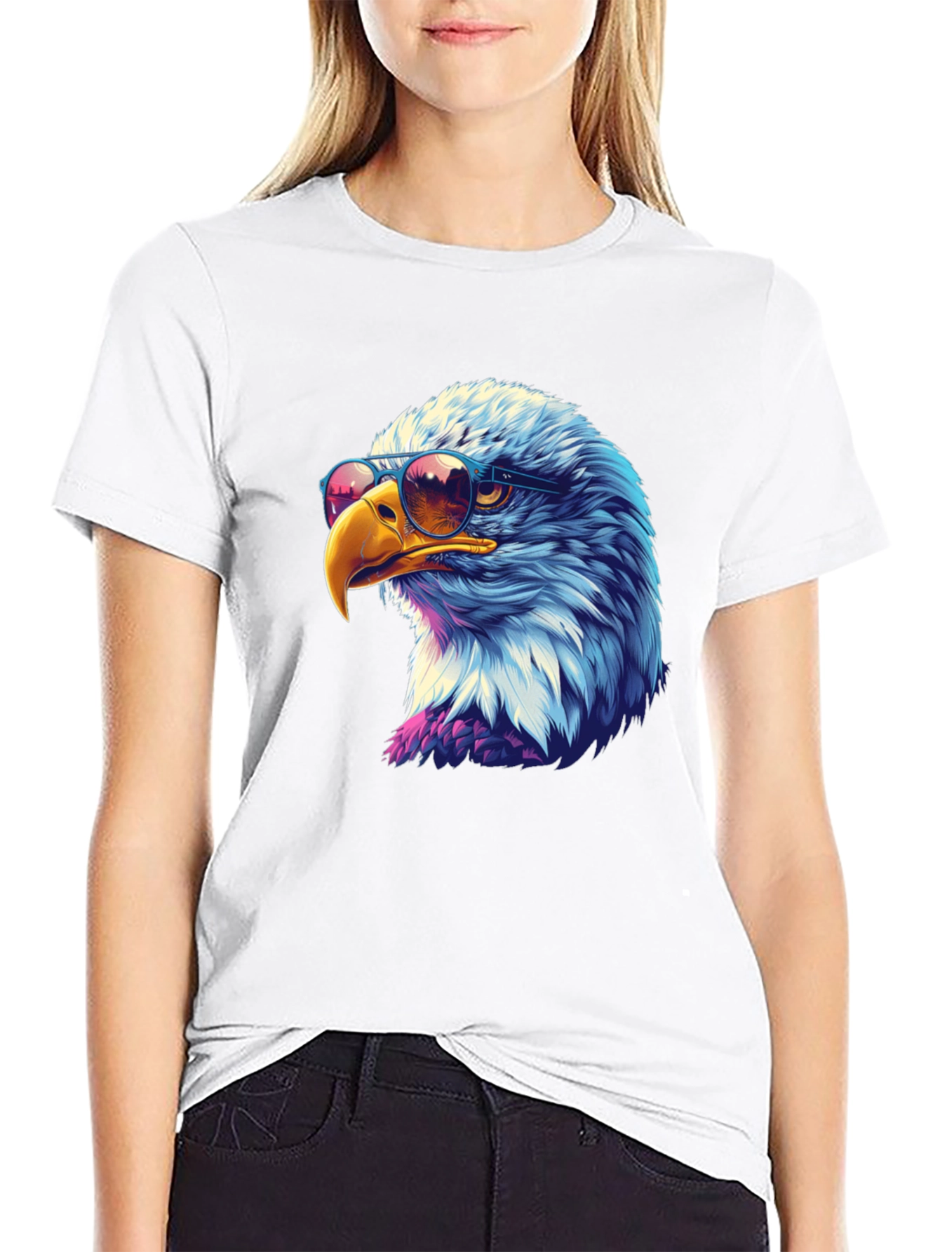 Cool Eagle Graphic Tee - Black T-Shirt