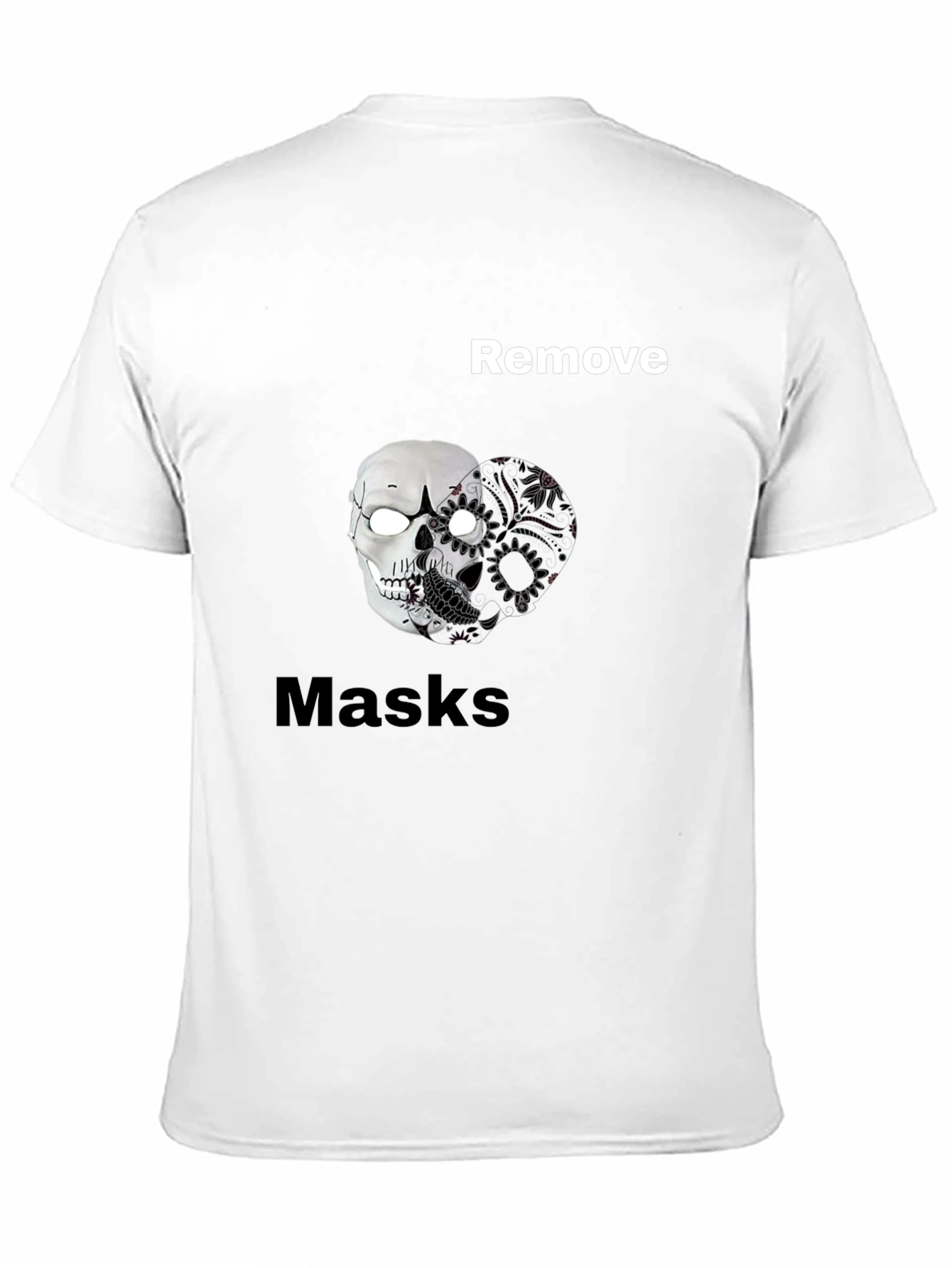 Remove Masks Skull Graphic Tee