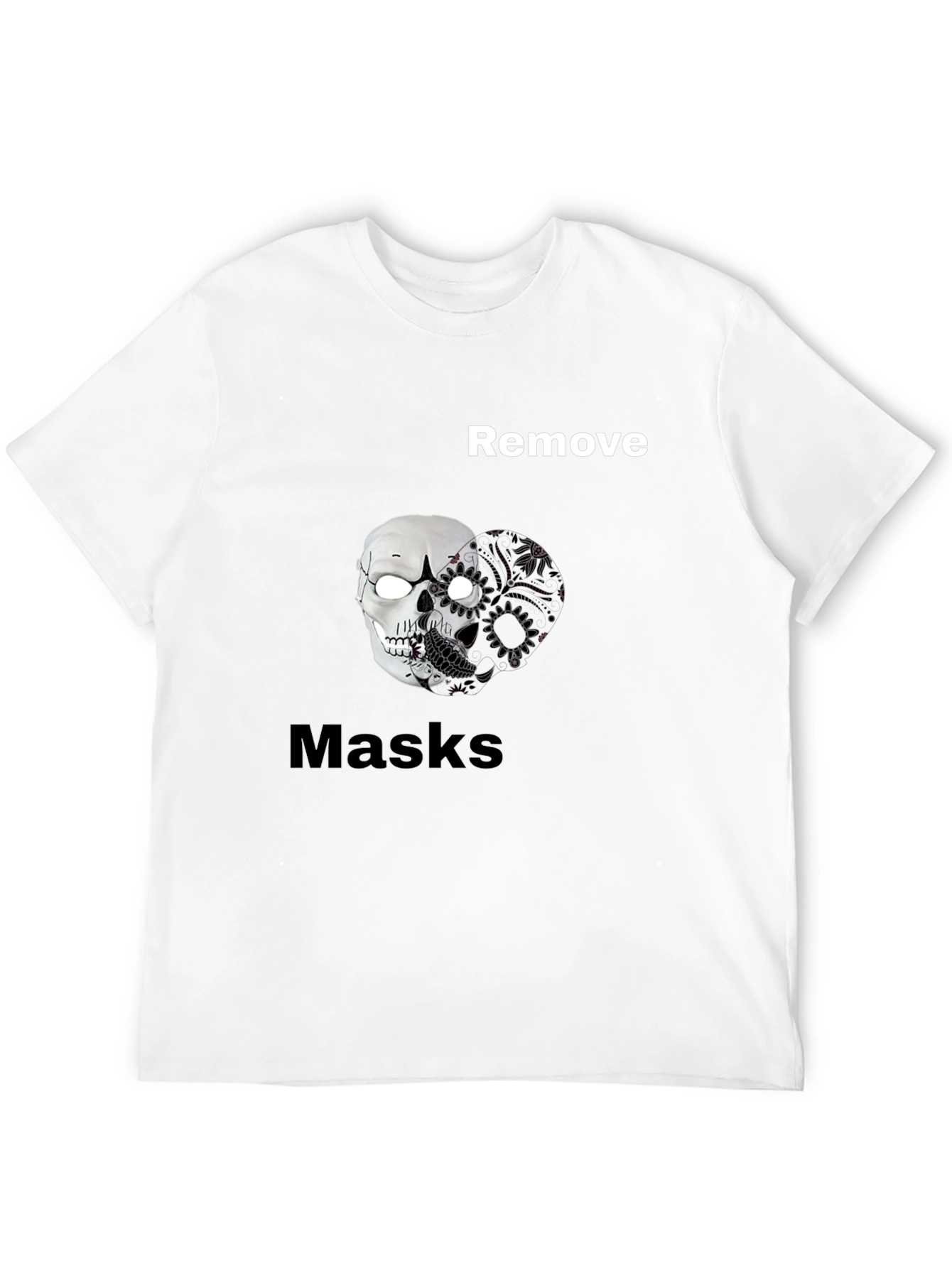 Remove Masks Skull Graphic Tee