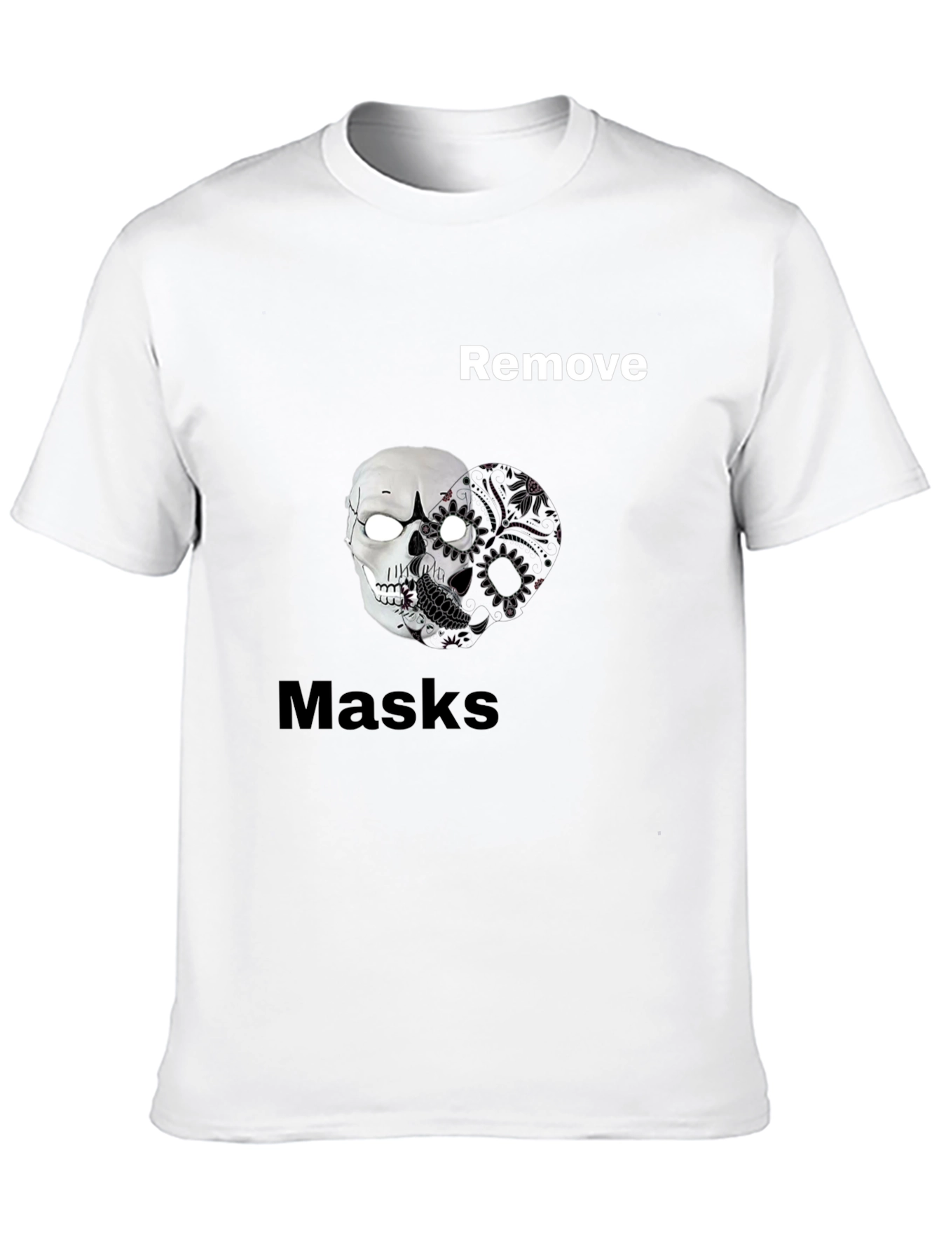 Remove Masks Skull Graphic Tee