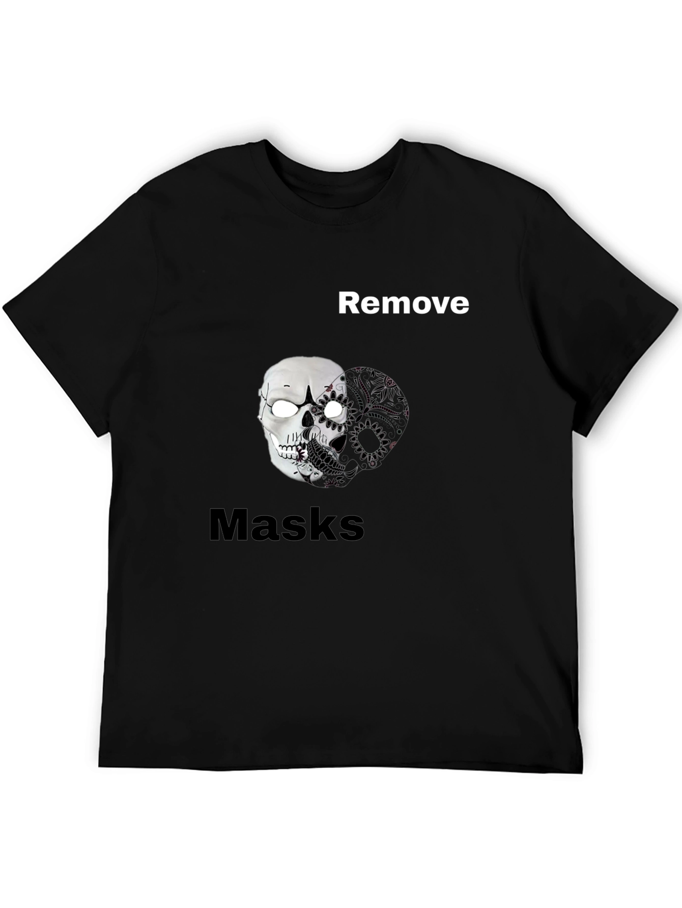 Remove Masks Skull Graphic Tee