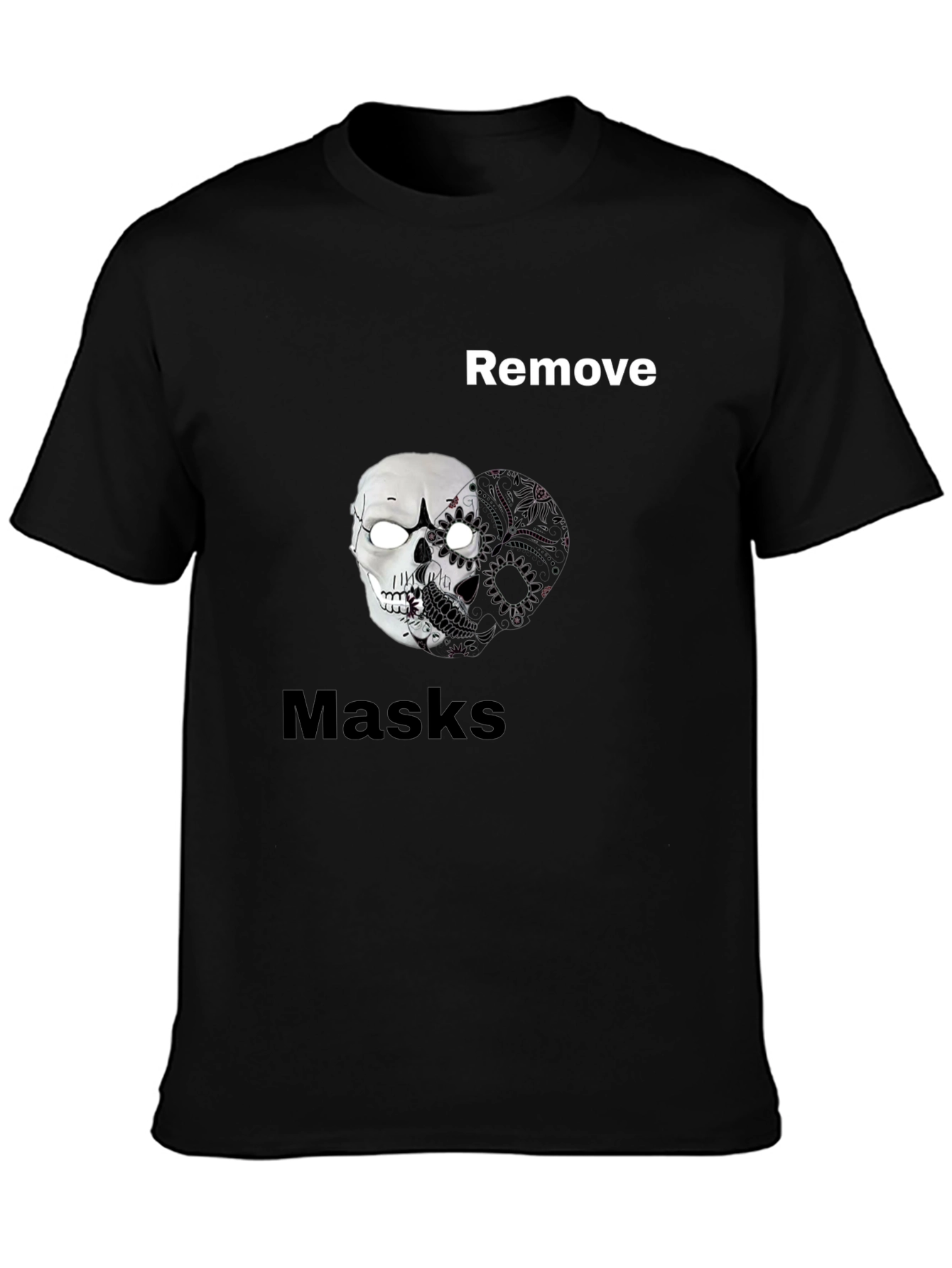 Remove Masks Skull Graphic Tee